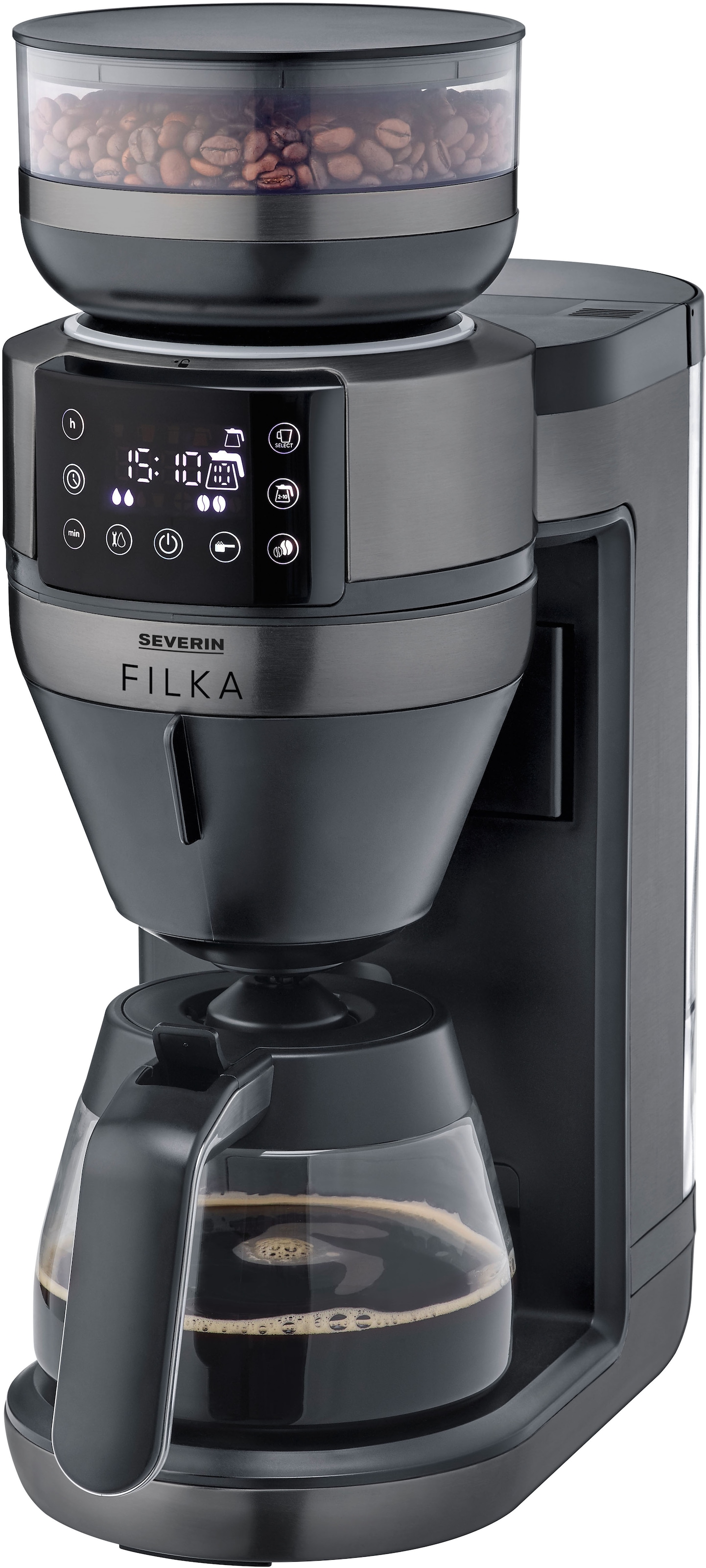 Kaffeemaschine mit Mahlwerk »KA 4849 FILKA Limited Edition Dark Inox«, 1,4 l...