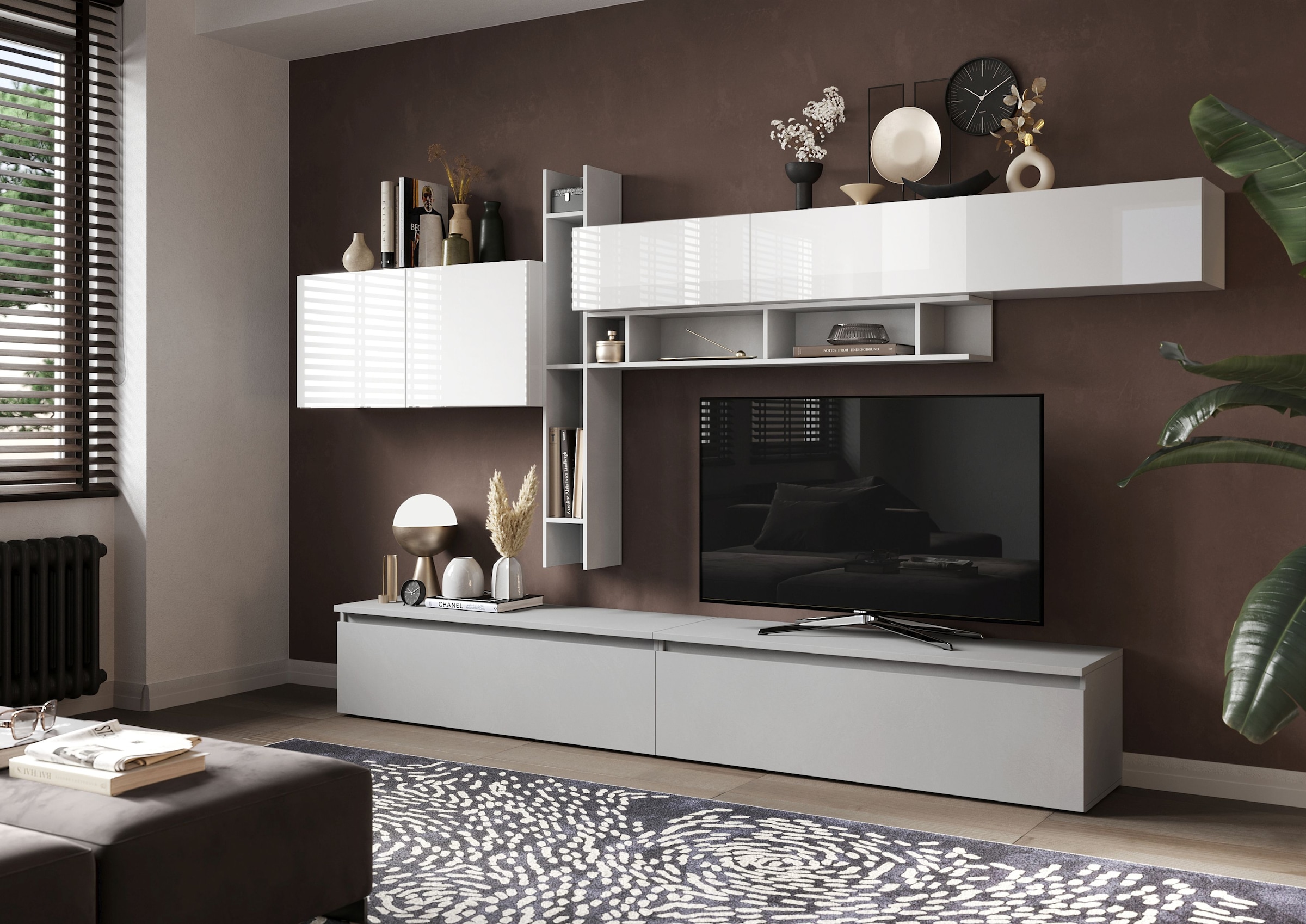 INOSIGN Wohnwand "INFINITY, 8tlg. Breite 336 cm, Höhe variabel, Schrankwand günstig online kaufen