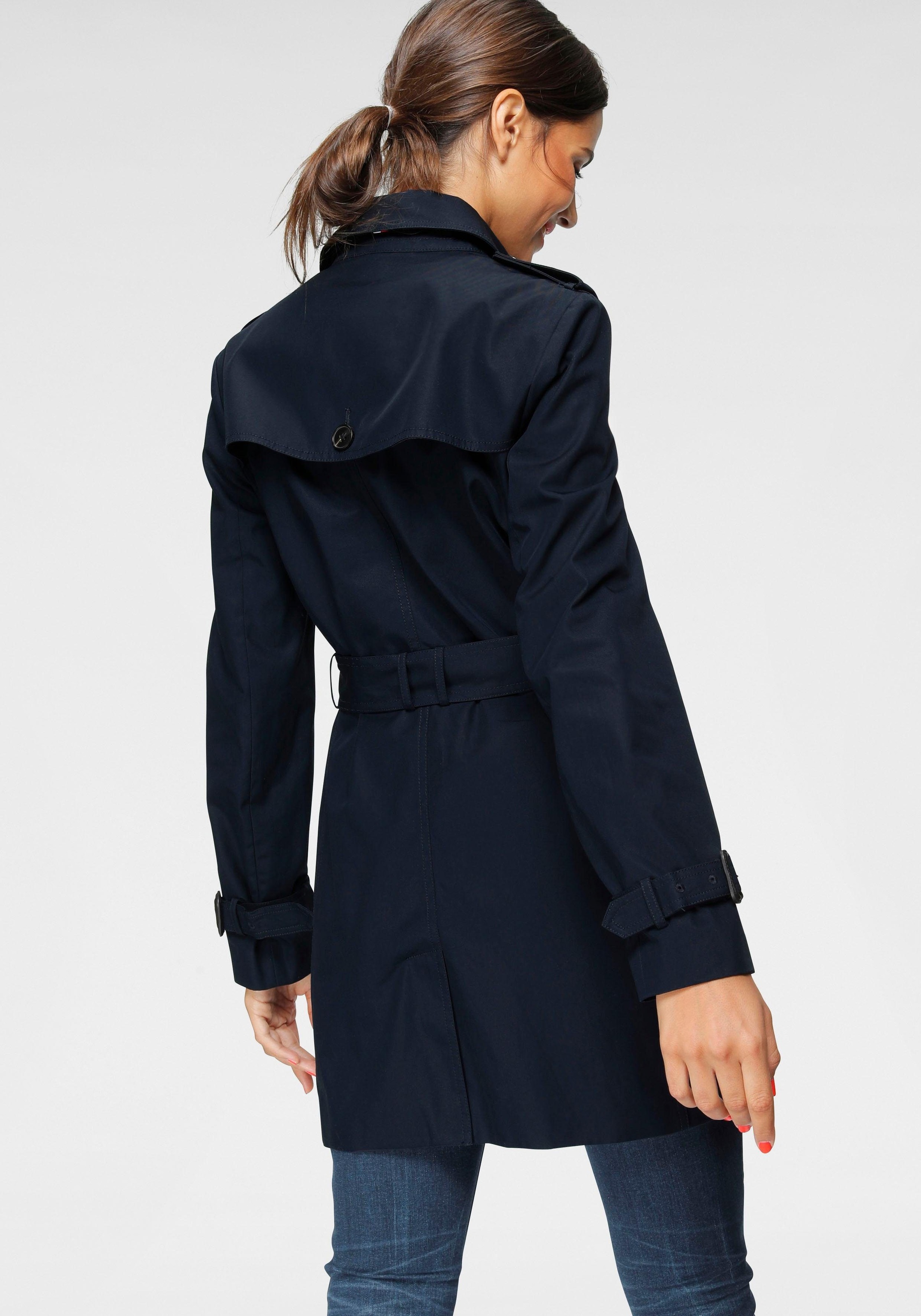 Tommy Hilfiger Langjacke "HERITAGE SINGLE BREASTED TRENCH" mit den typische günstig online kaufen