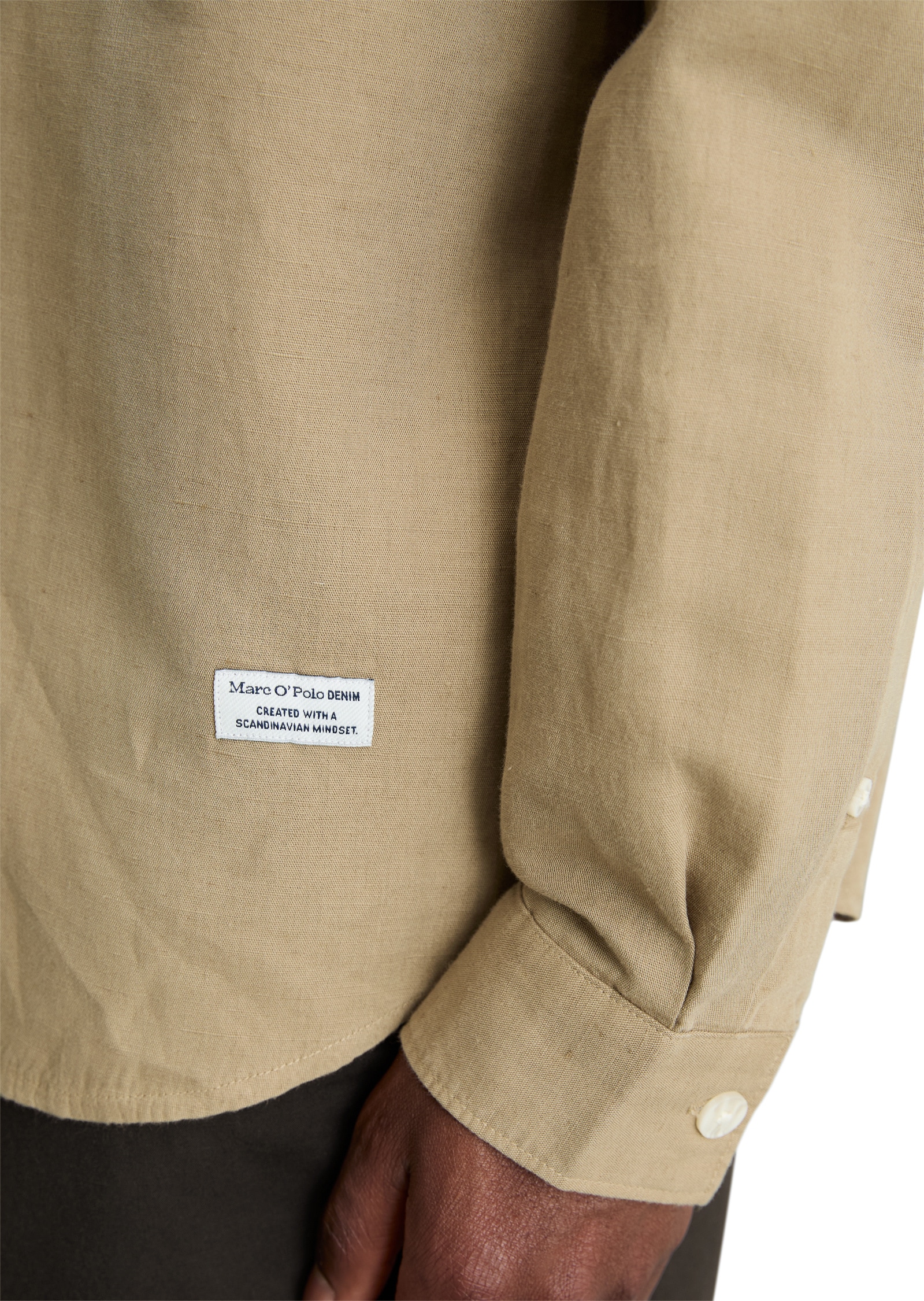 Marc O'Polo DENIM Langarmhemd »aus Leinen und Bio-Baumwolle«