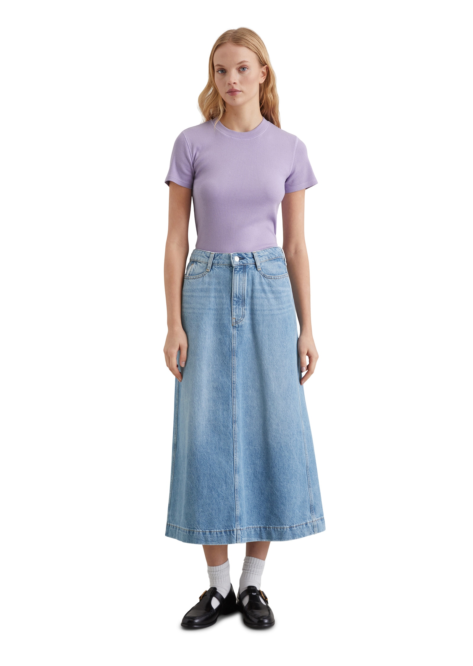 Marc O'Polo DENIM T-Shirt »aus Rippjersey«
