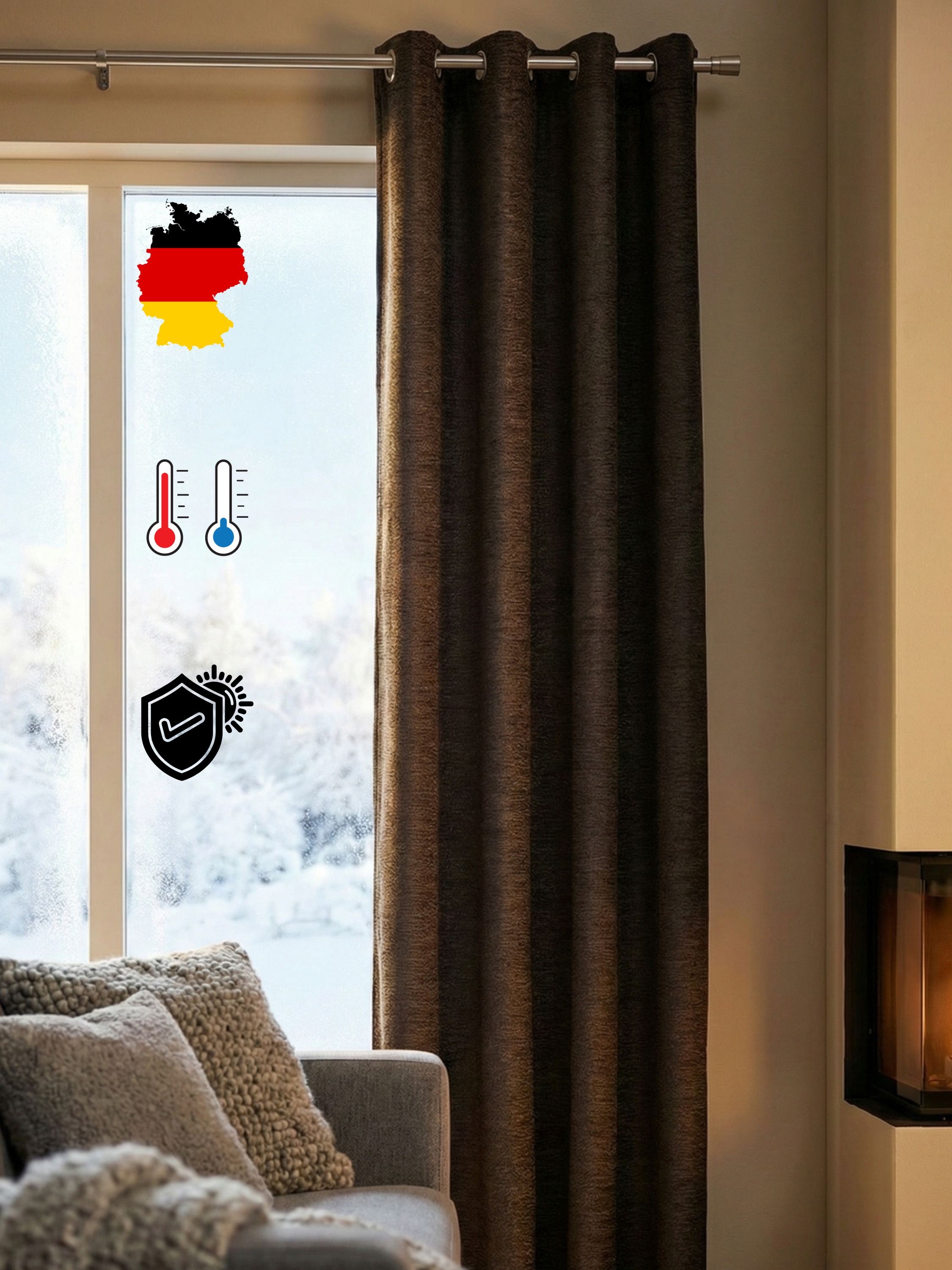 Wirth Vorhang "Trondheim B" Ösen 1 Stk. tlg. günstig online kaufen