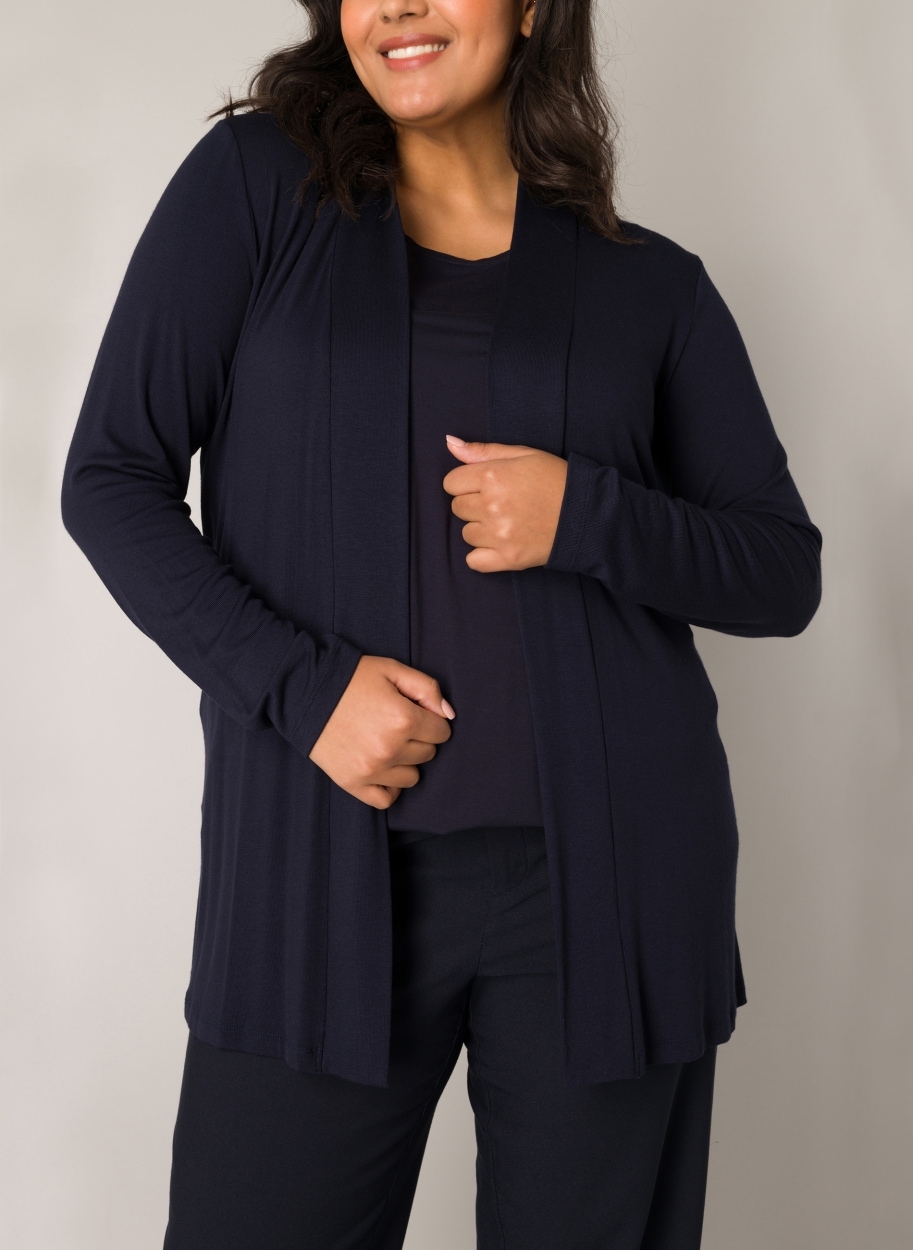 Base Level Curvy Strickjacke "Ayla", im verschlusslosen Design günstig online kaufen