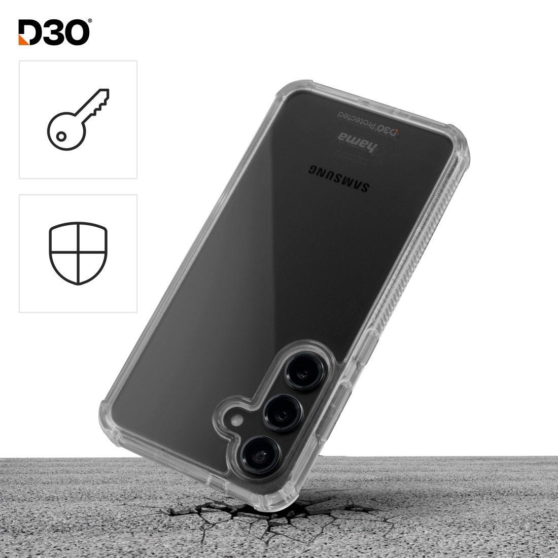Hama Handyhülle »Handyhülle „Extreme Protect“ für Galaxy S24 FE (stoßfest, sturzsicher)«, Samsung Galaxy S24 FE, ohne schnelles Vergilben