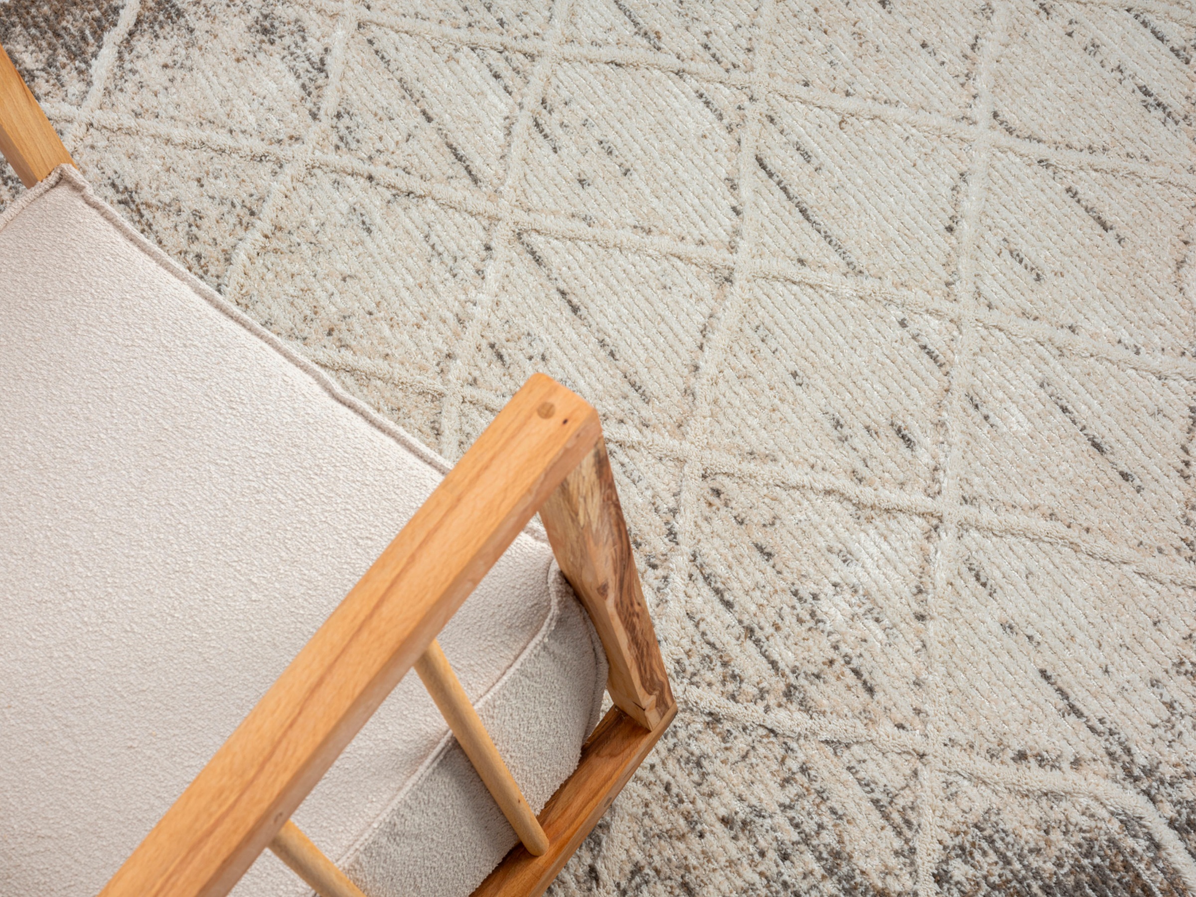 Myflair Möbel & Accessoires Teppich »Enya 1 Lagerräumung«, rechteckig, 15 mm Höhe, Shaggy im Skandi Look, Hoch-Tief Effekt, leicht glänzend