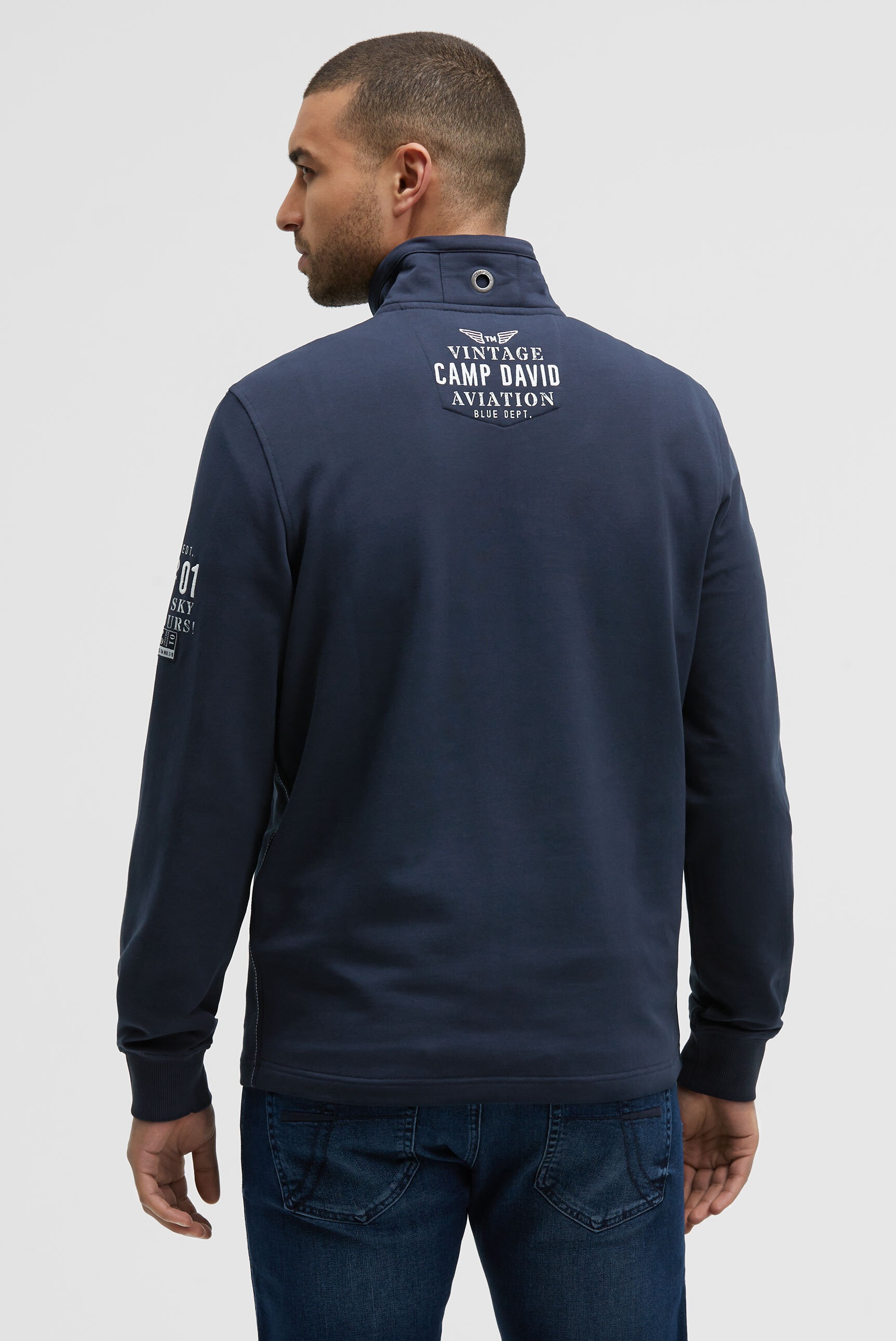 CAMP DAVID Sweater , mit Kontrastnähten
