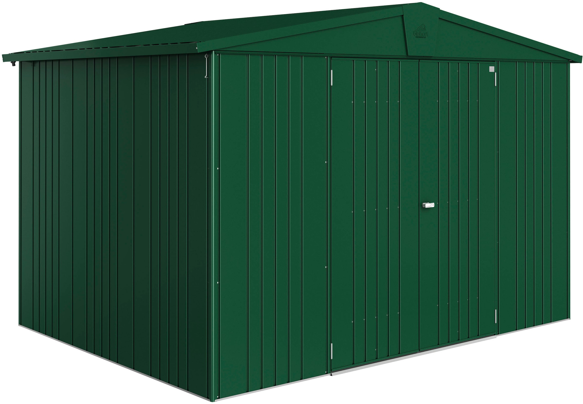 Gerätehaus BIOHORTdunkelgrün, Stahl, Garten, Gerätehäuser, "Europa Gr. 5. verschiedene Farben", Qualitäts-Geräteschuppen aus Metall