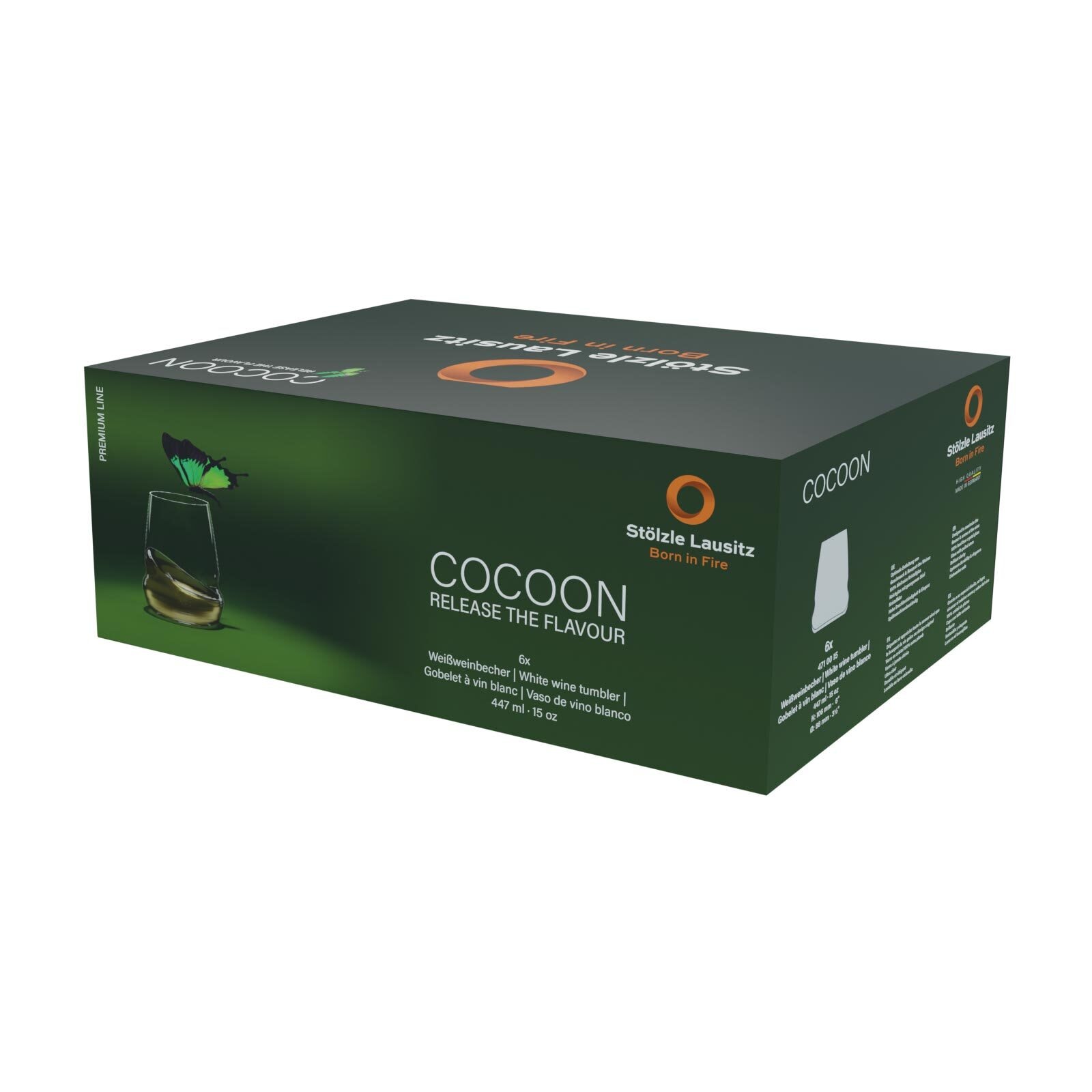 Stölzle Weißweinglas »Weißweinbecher Cocoon 447 ml 6er Set transparent«