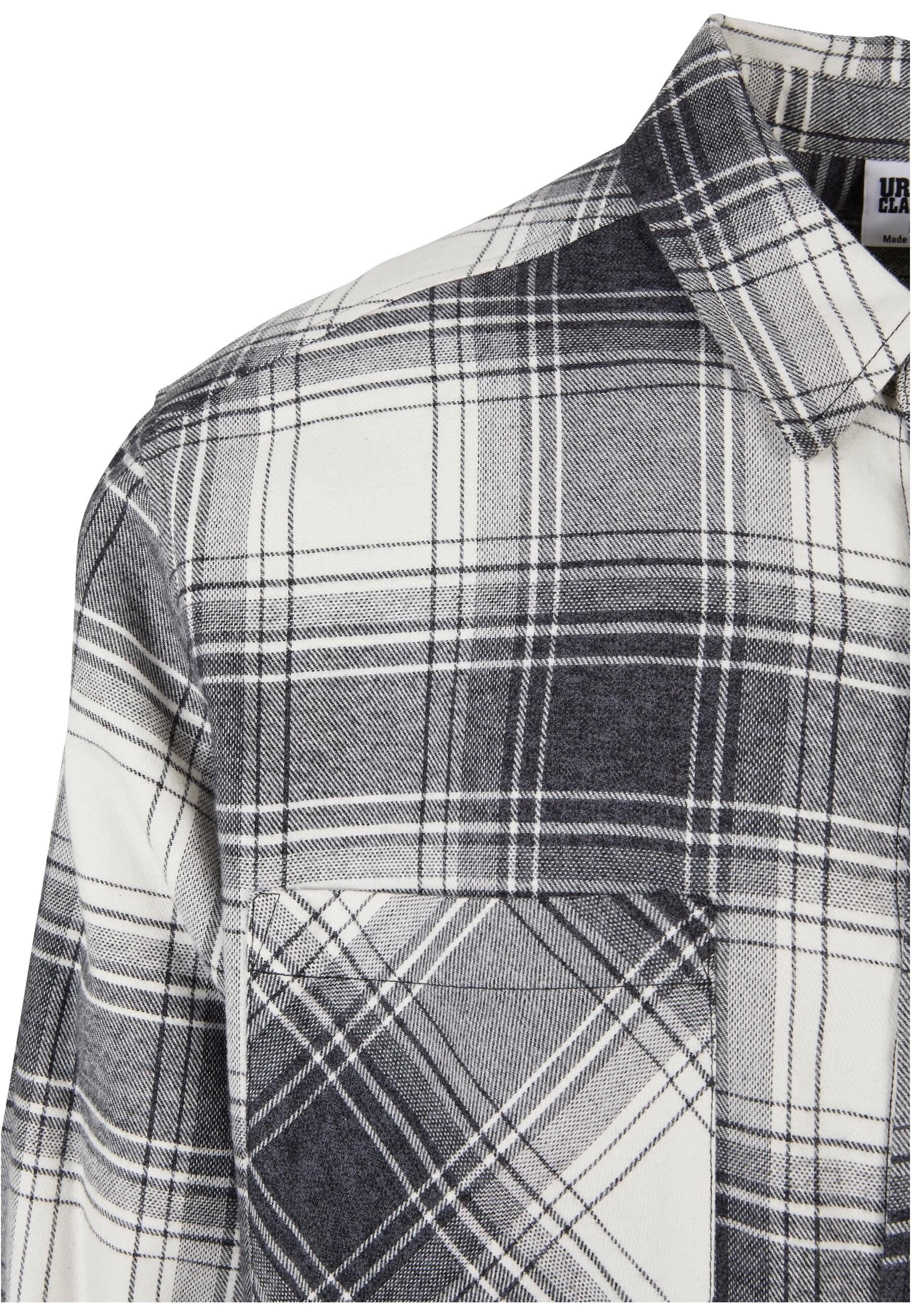 URBAN CLASSICS Langarmhemd »Urban Classics Herren Mock Check Shirt«, (1 tlg.)