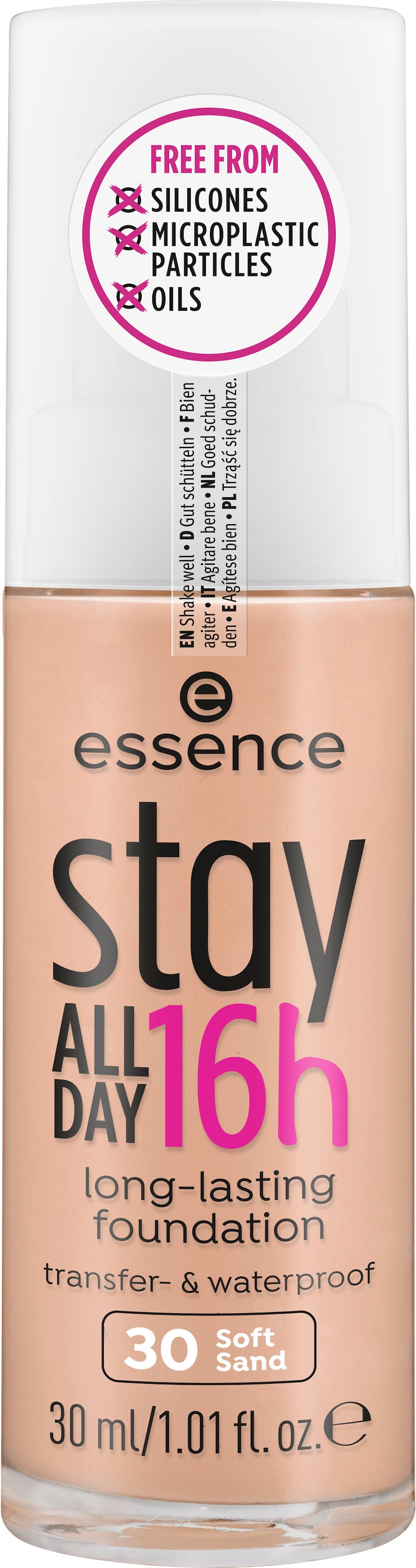 Essence Foundation »stay ALL DAY 16h long-lasting«, (Set, 3 tlg.), mit super softer Textur