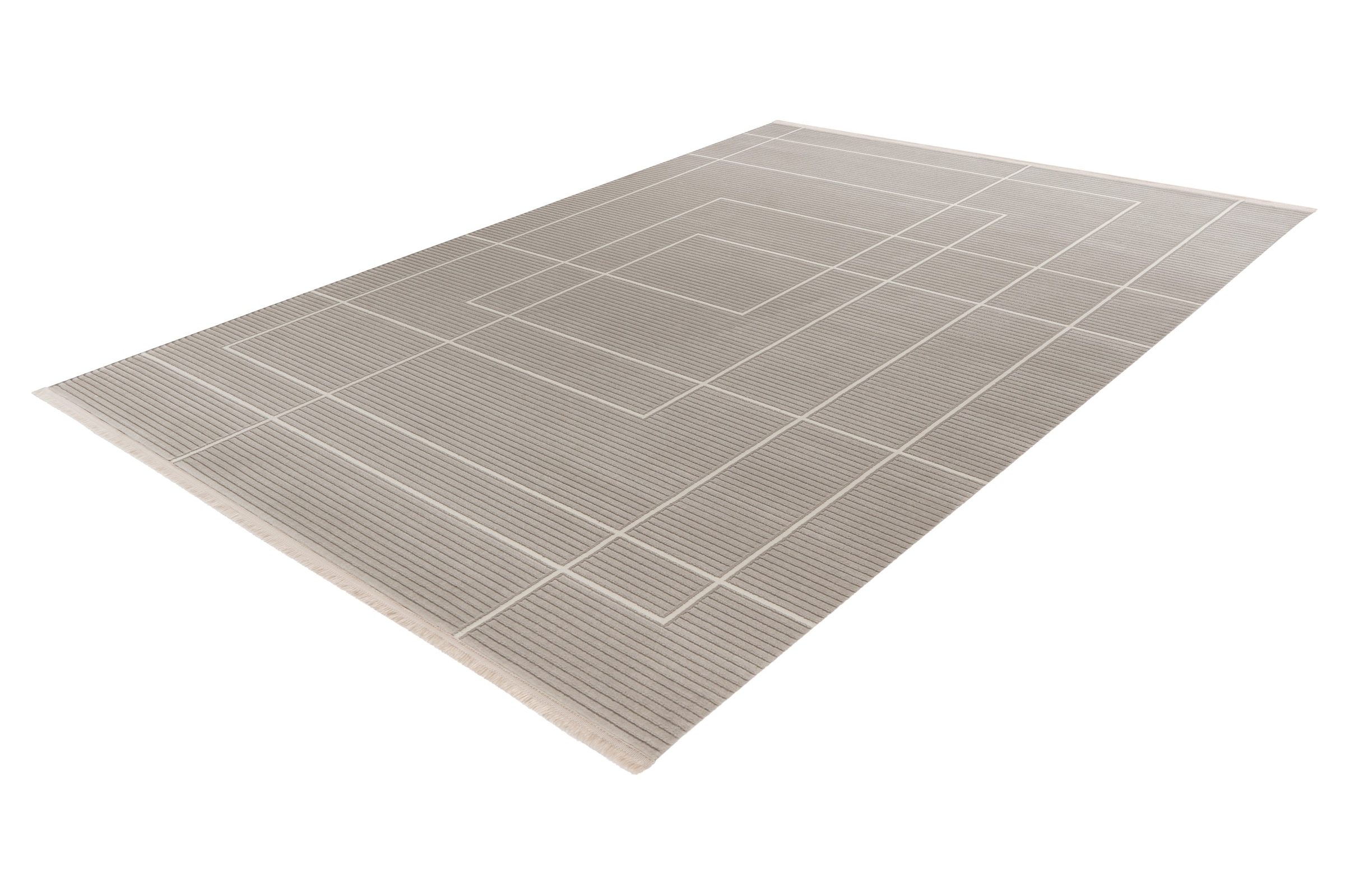 Kayoom Teppich »Stage 125« rechteckig 11 mm Höhe weicher Kurzflor, Hoch Tief Struktur, Wohnzimmer