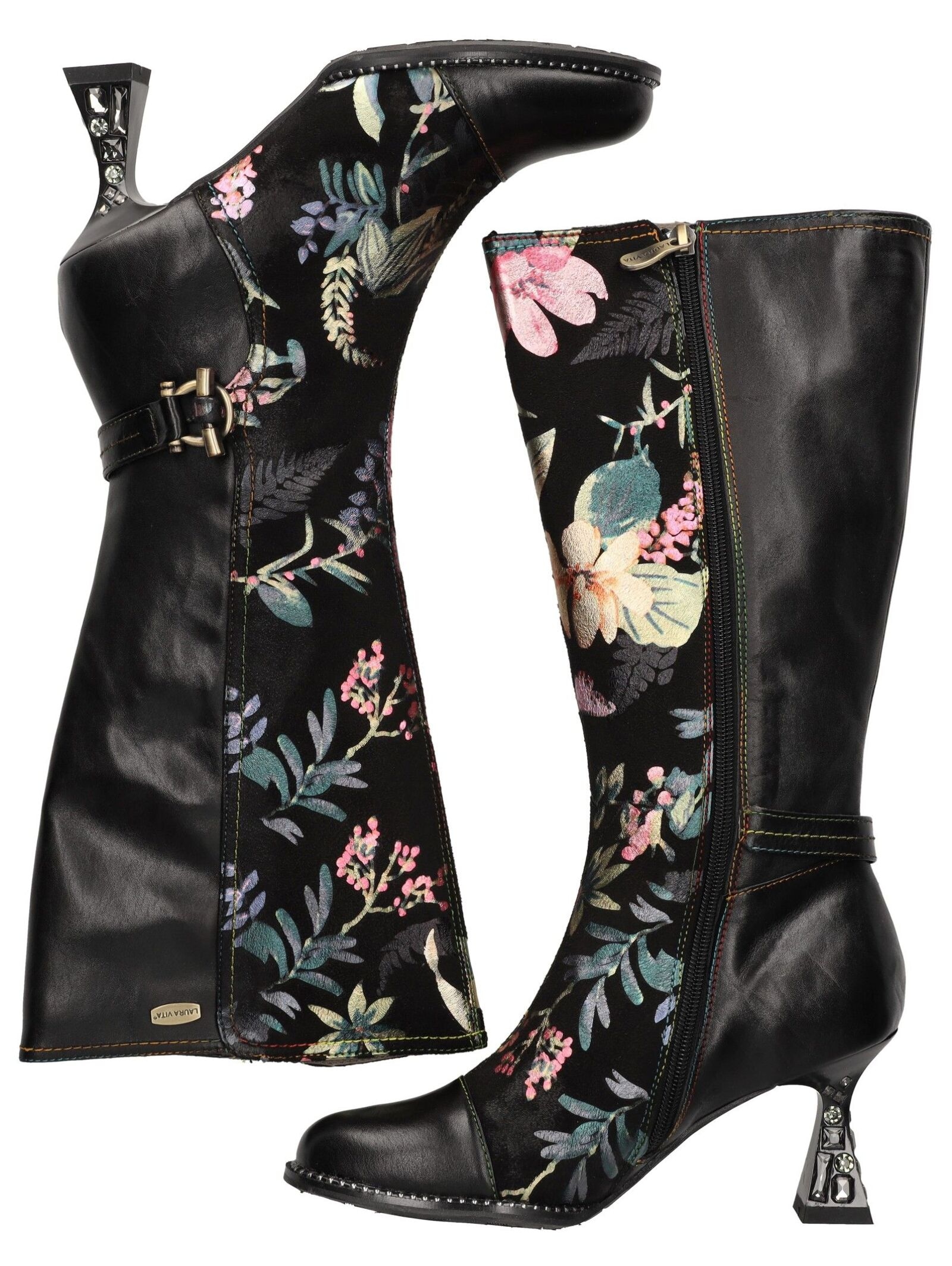 LAURA VITA High-Heel-Stiefel »LAURA VITA Stiefel Leder/Textil«
