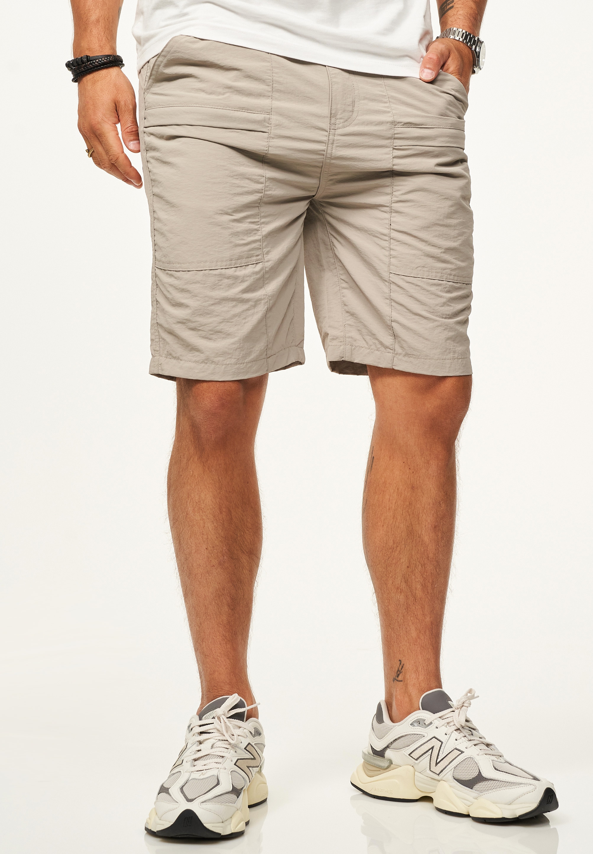 SOULSTAR Trekkingshorts "SOULSTAR Trekkingshorts aus 100% Nylon - Leichte Trekkingshorts für Herren" Kurze Hose Sporthose mit elastischem Bund als Funktionsshorts