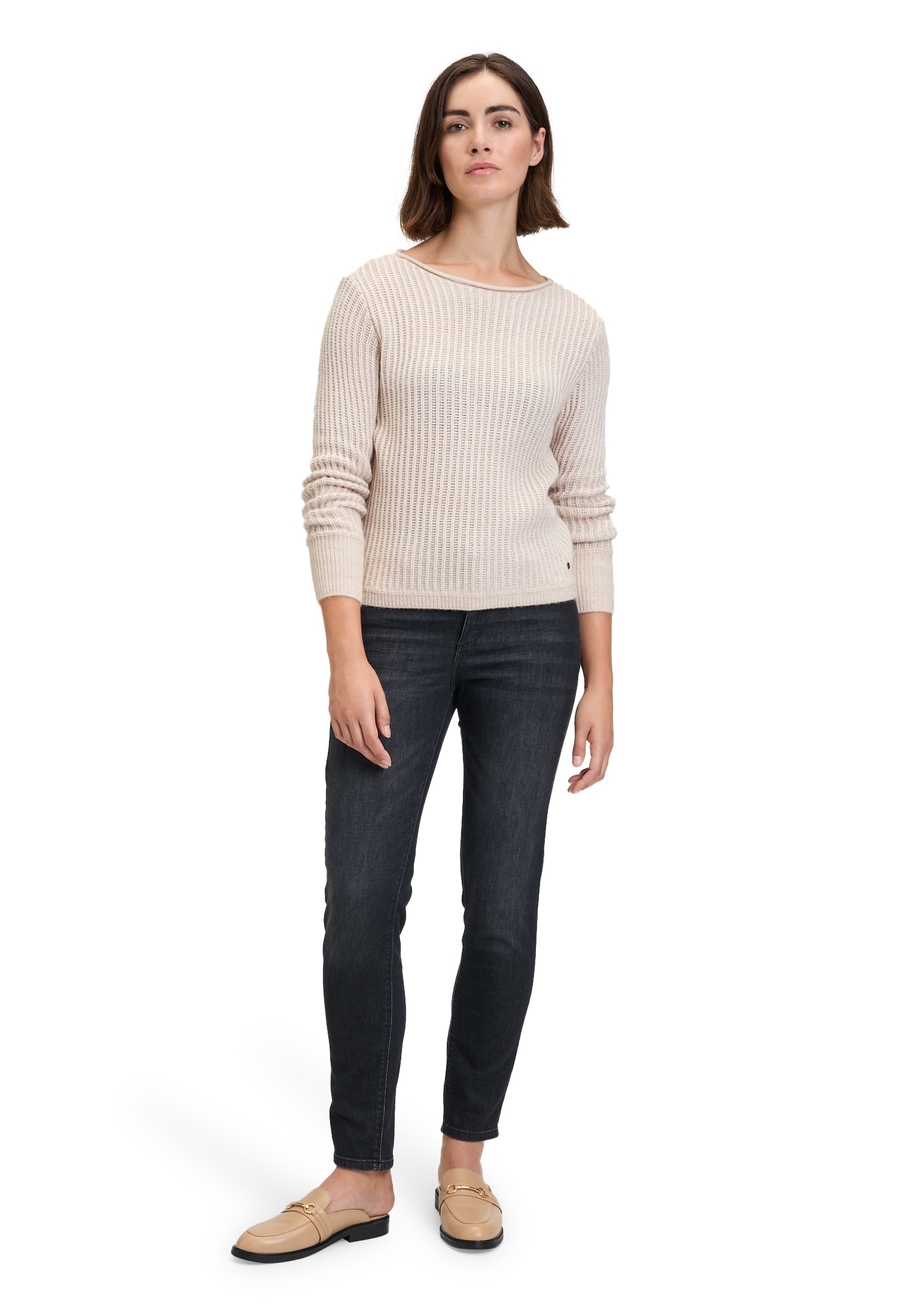 Betty&Co Strickpullover »Betty & Co Grobstrick-Pullover mit Lurexfaden«, (1 tlg.), Struktur