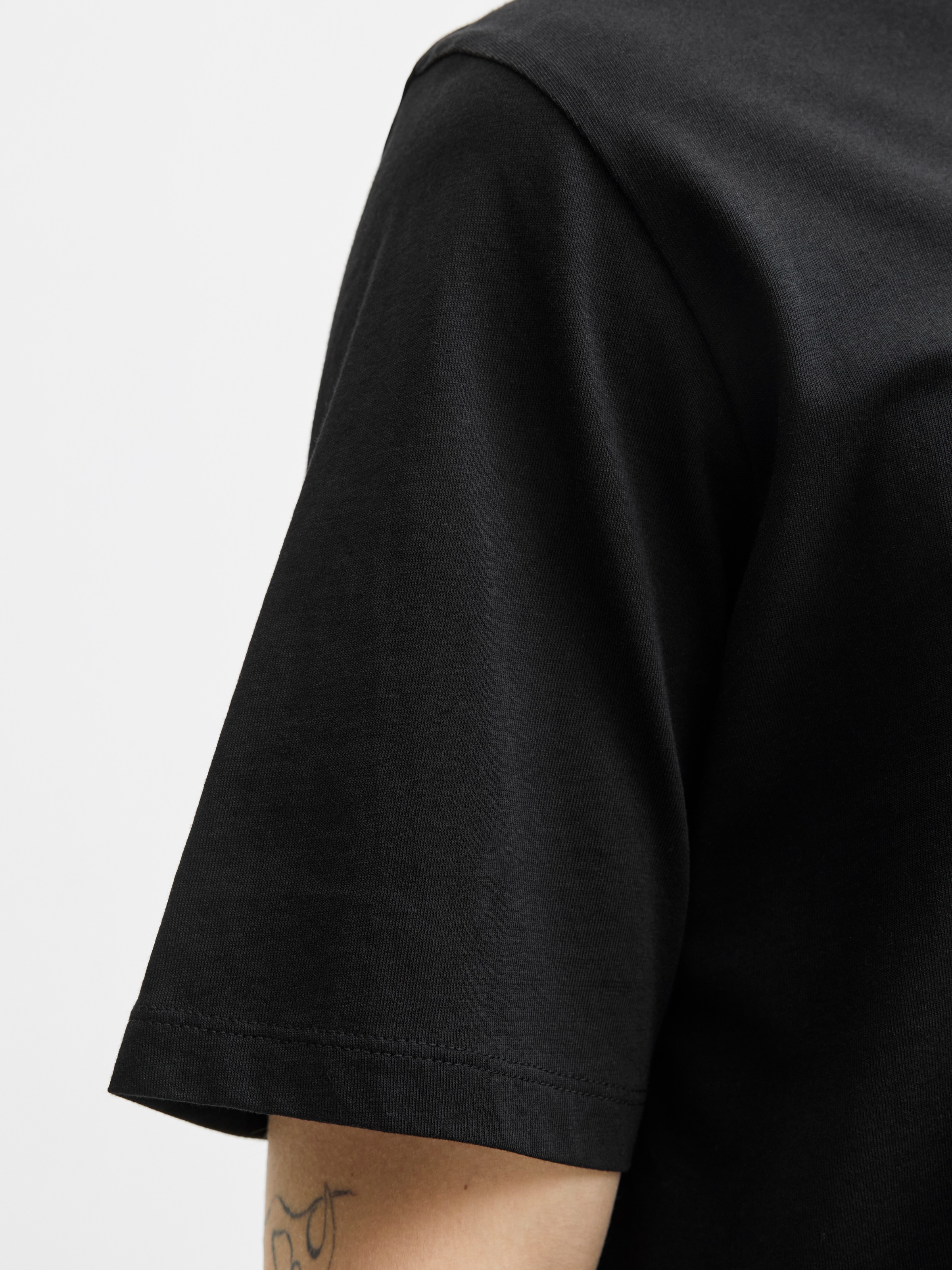 T-Shirt "JJELOGO TEE SS ONECK 2 COL AW25 NOOS PLS", Herren, Gr. 5XL, schwarz, Jersey, Obermaterial: 100% Baumwolle, JACK & JONES PLUSSIZE, bedruckt, regular fit hüftlang, Rundhals, Shirts T-Shirt 3