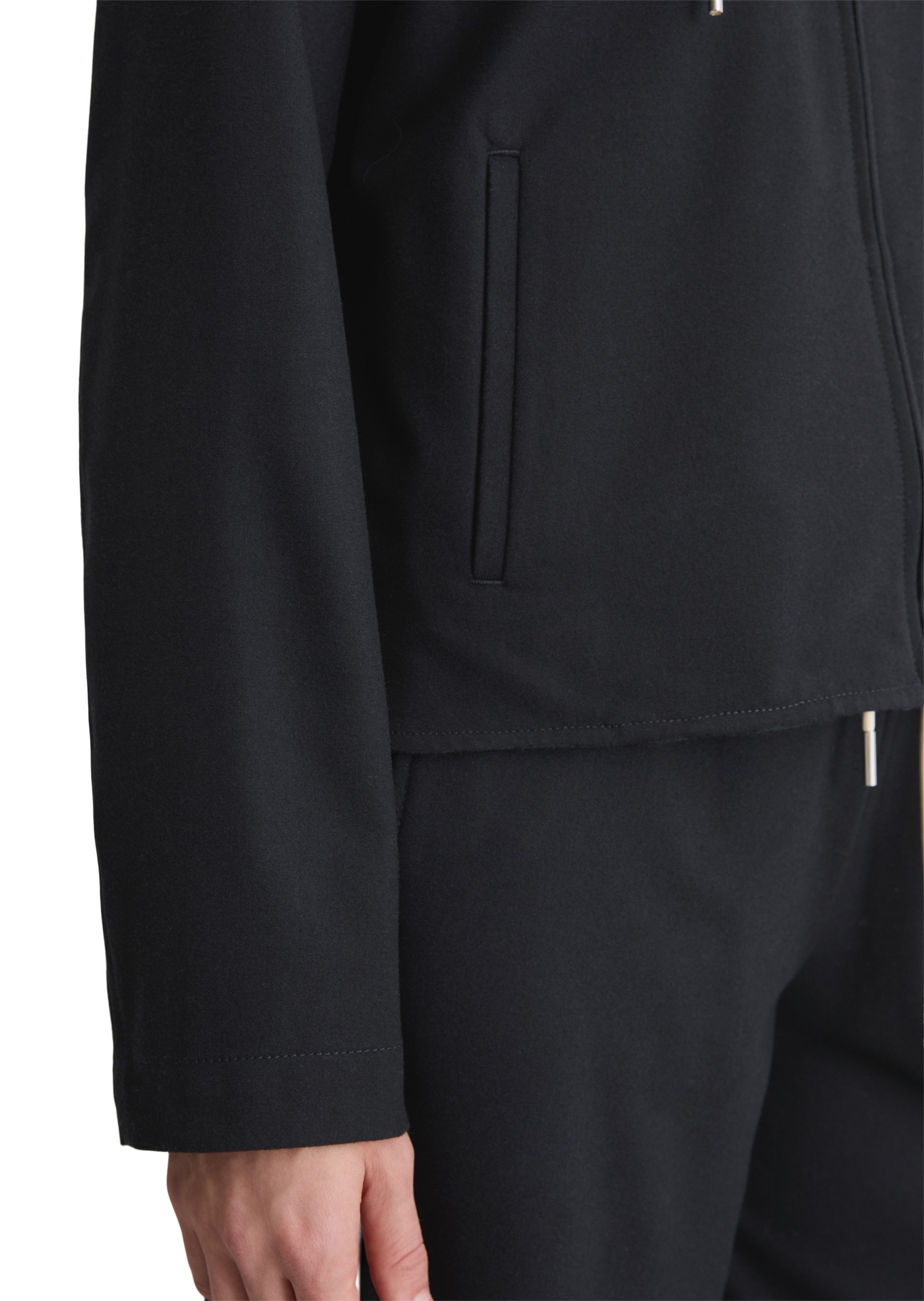 Hemdjacke MARC O'POLO "aus recyceltem Polyester und Viskose", Damen, Gr. 46, deep night blau, Obermaterial: 63% Polyester, 34% Viskose, 3% Elasthan, unifarben, Jacken 3