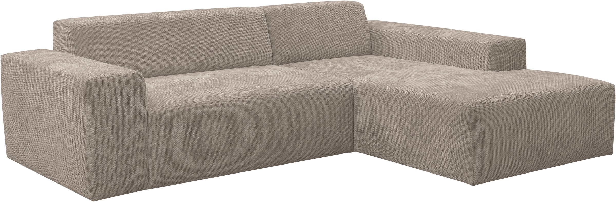 WERK2 Ecksofa »Zeus-L modern und zeitlos, Breite 253cm, bequemes Sofa«, Curvy Trend Ecksofa mit urbaner Optik