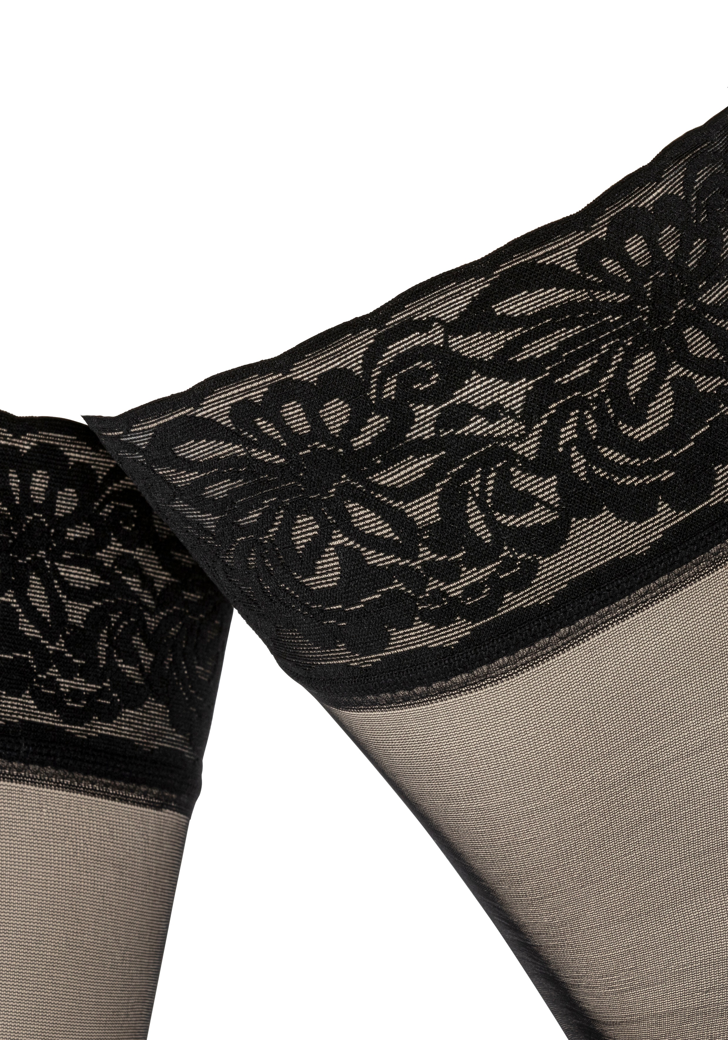 Thumbnail - Sarlini Halterlose Feinstrümpfe "20 DENIER" 20 2 Paar tlg. Doppelpackung, Stockings mit Spitze und Silikonrand