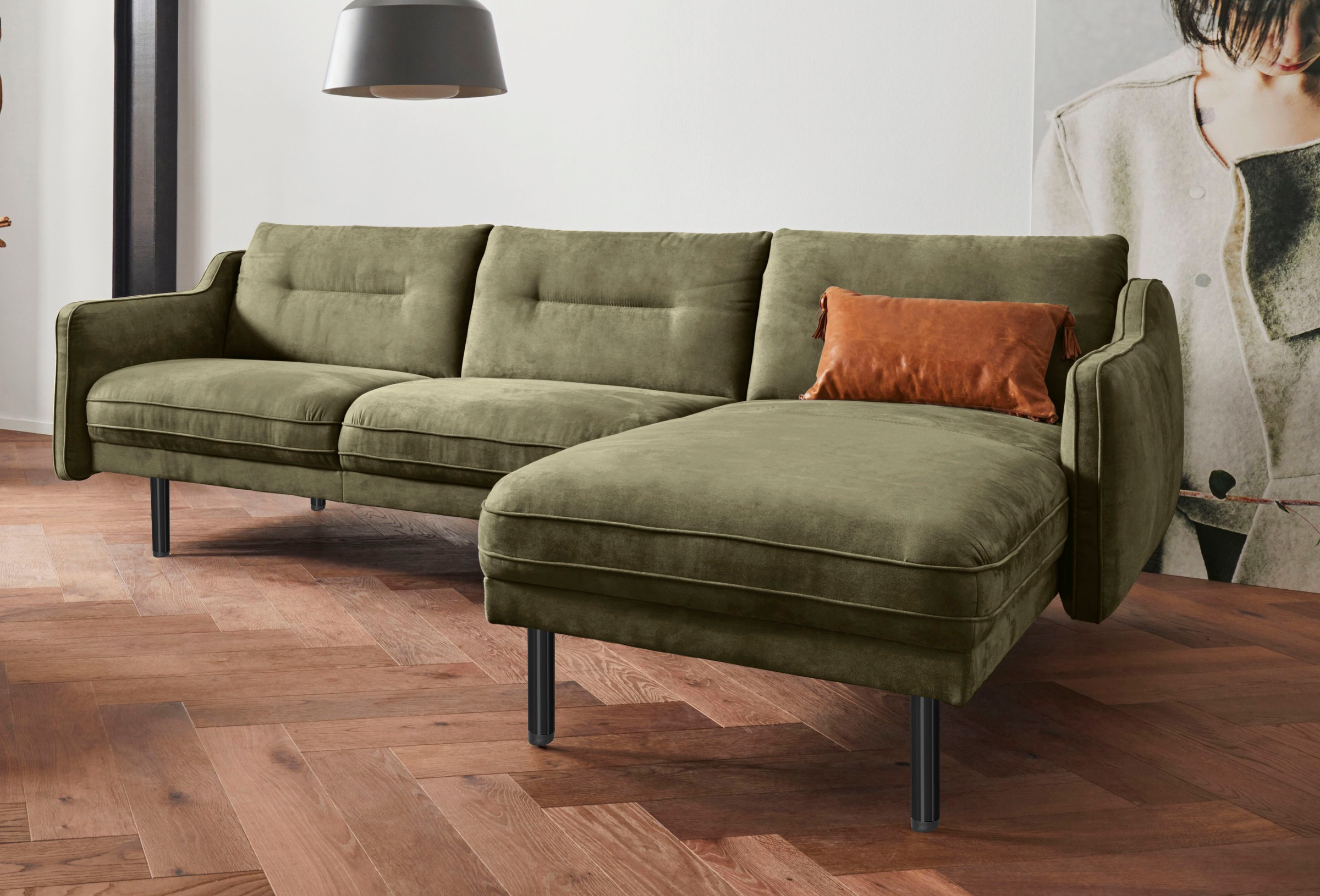 Home affaire Ecksofa "Nordfyn L-Form" edles Design in 3 Bezugsqualitäten, D günstig online kaufen