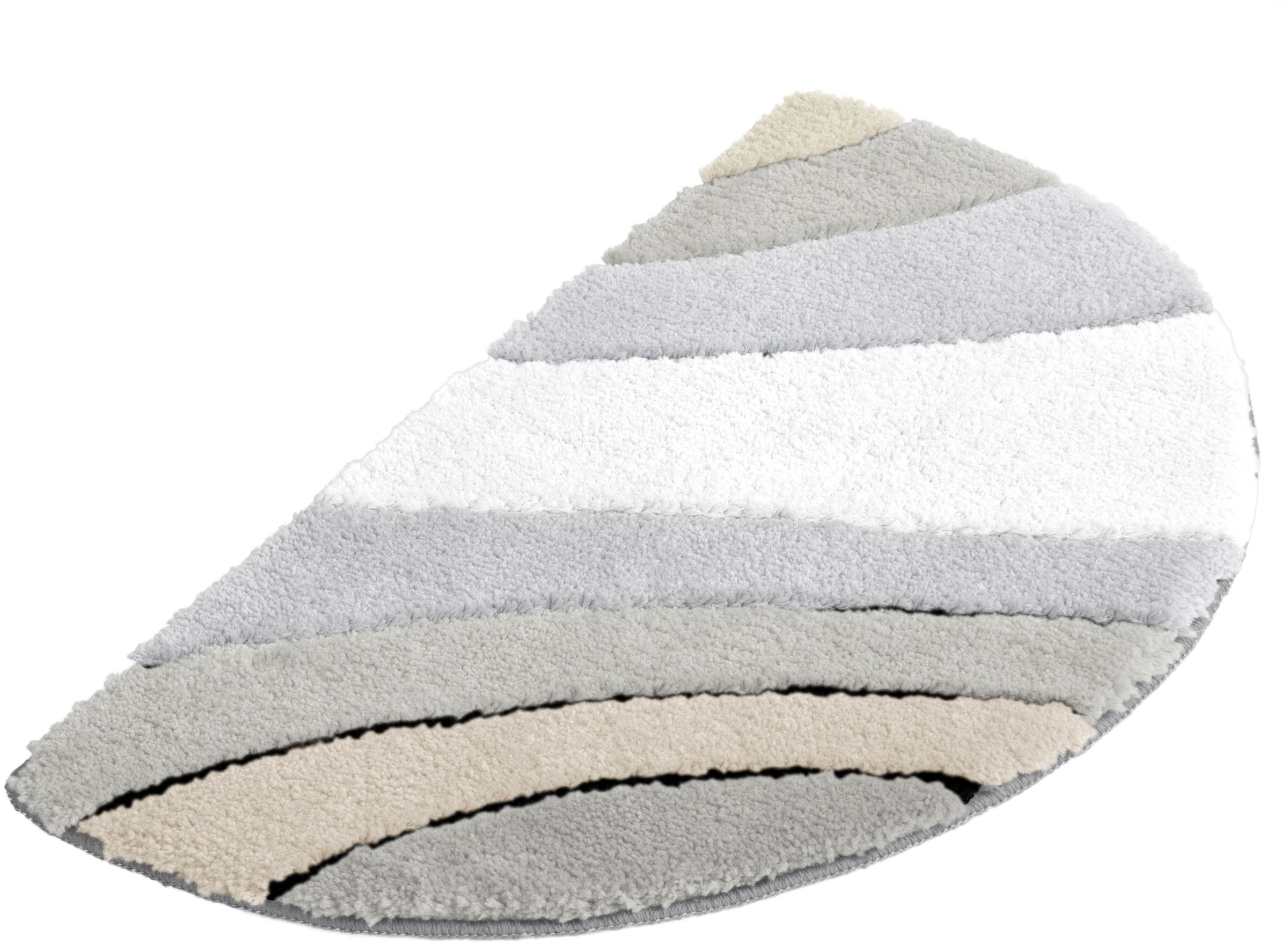 my home Badematte »Josie, Badvorleger, Badezimmer Teppich«, rutschhemmend beschichtet, fußbodenheizungsgeeignet-schnell trocknend-strapazierfähig, Badteppich, Badematten, rechteckig, rund & als 3-tlg. Set erhältlich