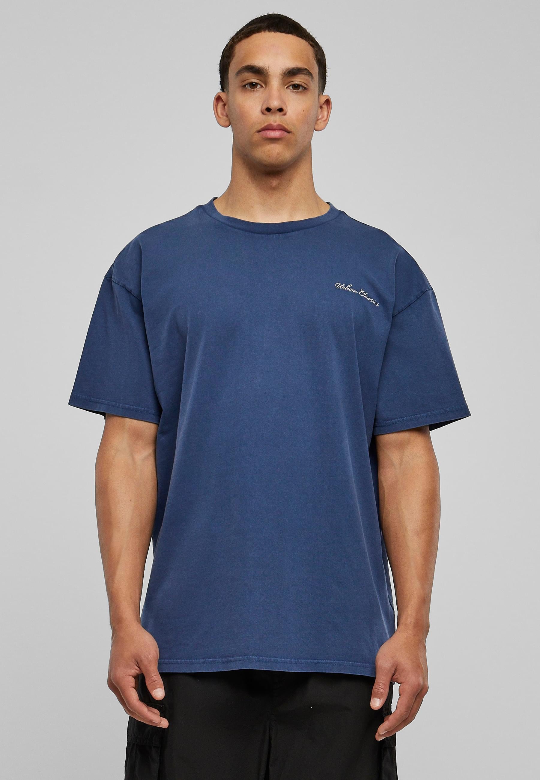 URBAN CLASSICS T-Shirt »Urban Classics Herren Oversized Small Embroidery Tee«, (1 tlg.)