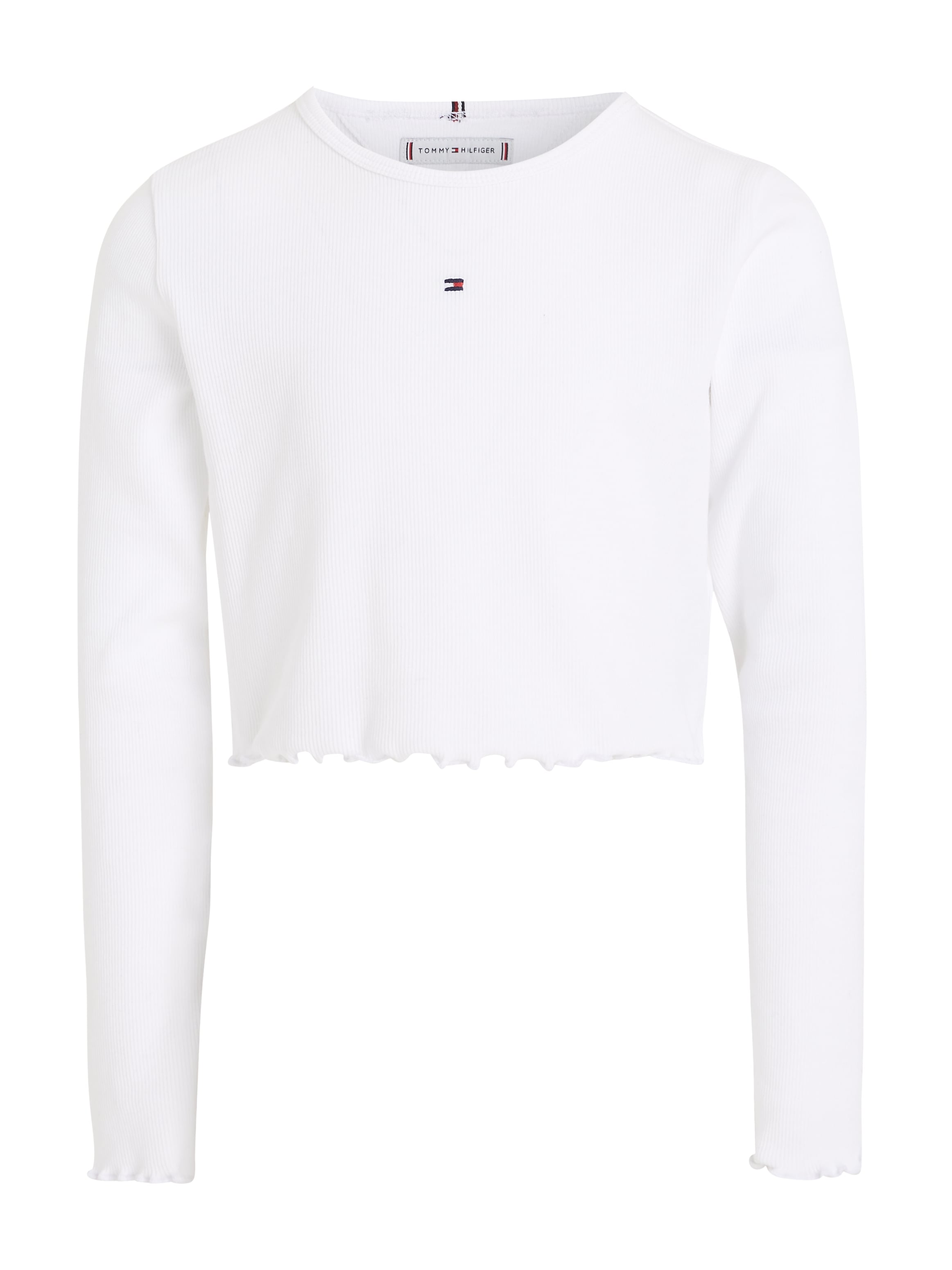Tommy Hilfiger Langarmshirt »ESSENTIAL RIB TOP L/S« mit Babylock Saum