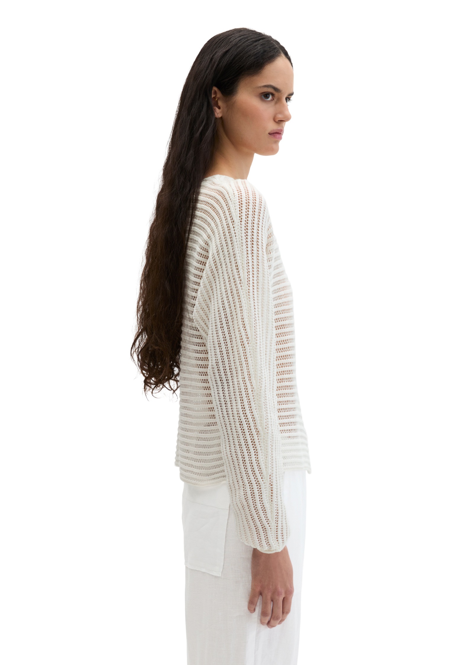 Marc OPolo Strickpullover "aus Bio-Baumwolle-Leinen-Mix" günstig online kaufen