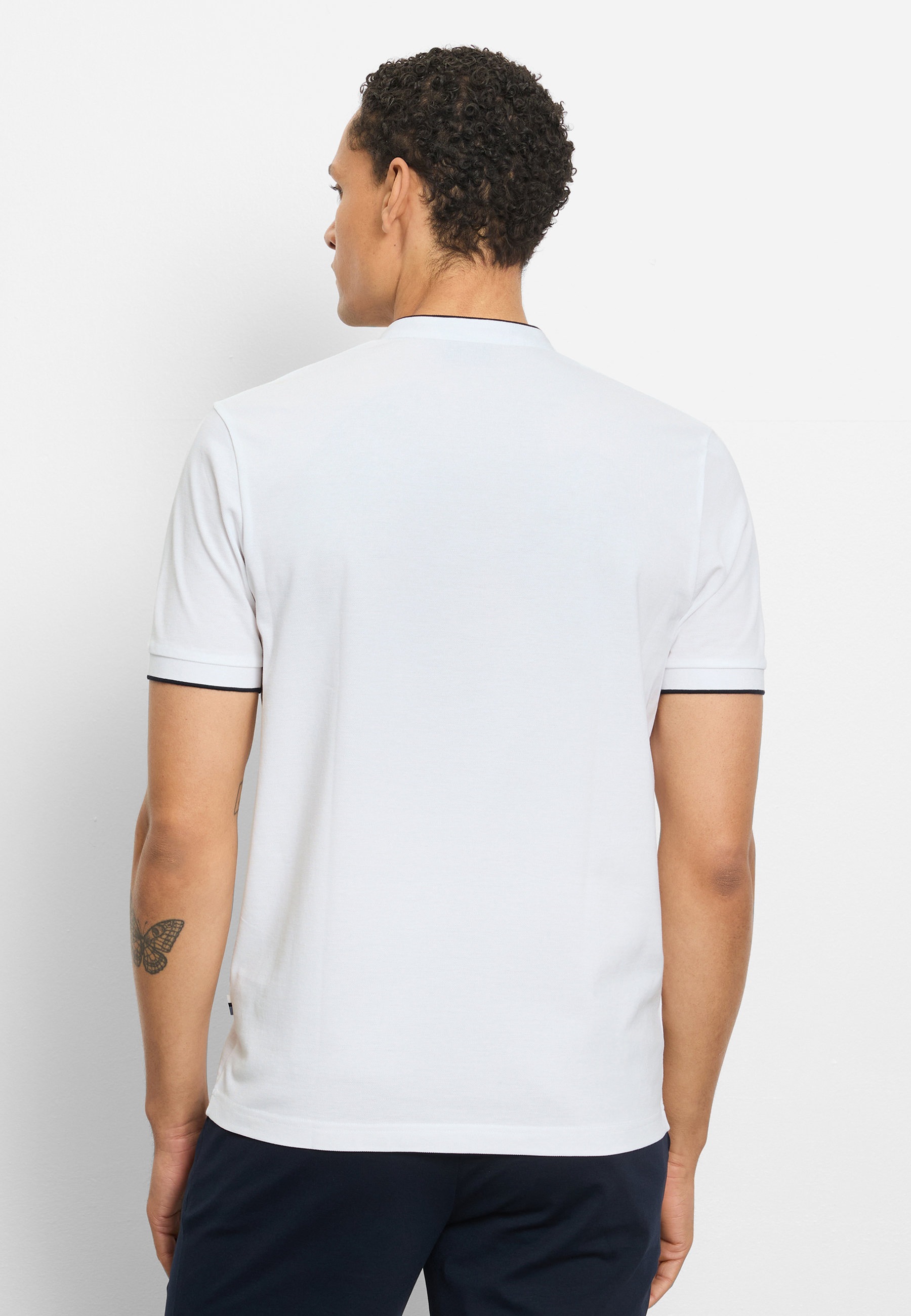 OLYMP Casual Wirk Polo Shirt White Size S 3