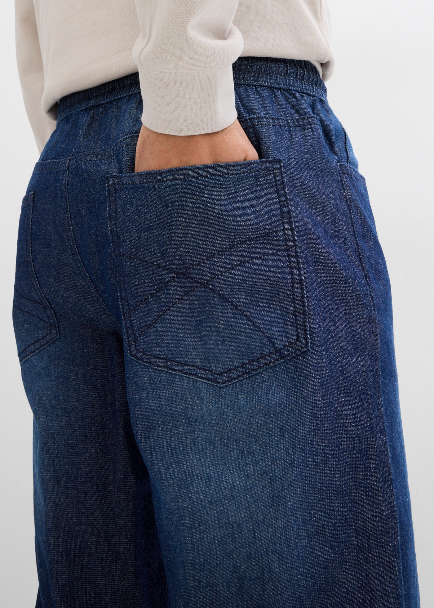 bonprix Schlupfjeans Packung, 2er, 2 klassischer Schnitt, aus reiner Baumwolle, mit Washed-Effekt