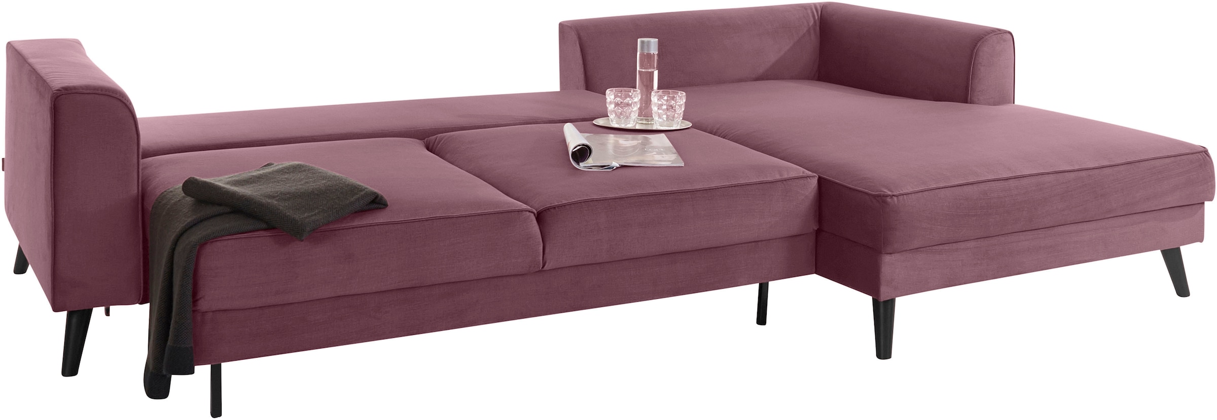 INOSIGN Ecksofa »Lumber Jack, elegant und bequem, Breite 280, hoher Fuß, L-Form«, in moderner Optik
