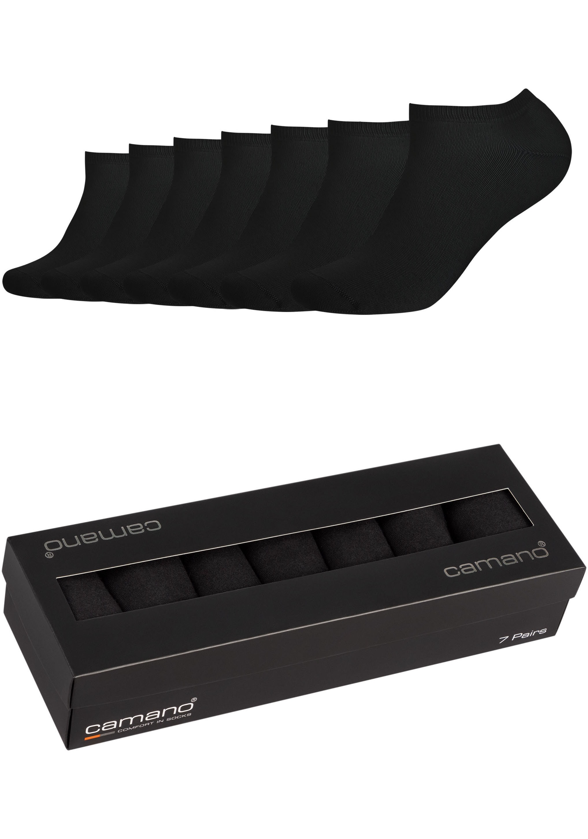 Camano Sneakersocken "comfort", (7 Paar), mit flachen Nähten günstig online kaufen