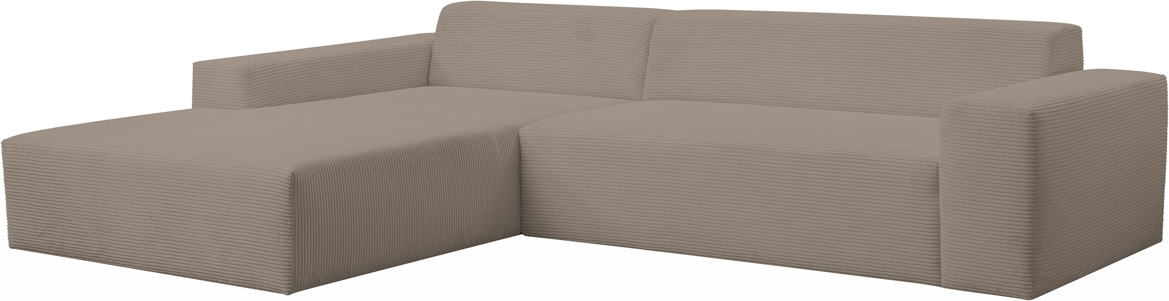WERK2 Ecksofa »Zeus-XL, Mega-Sofa mit großer Sitztiefe, Stellmaße 311cm x 210cm«, Curvy Trend Garnitur mit urbaner Optik, bequem, Big-Sofa, L-Form