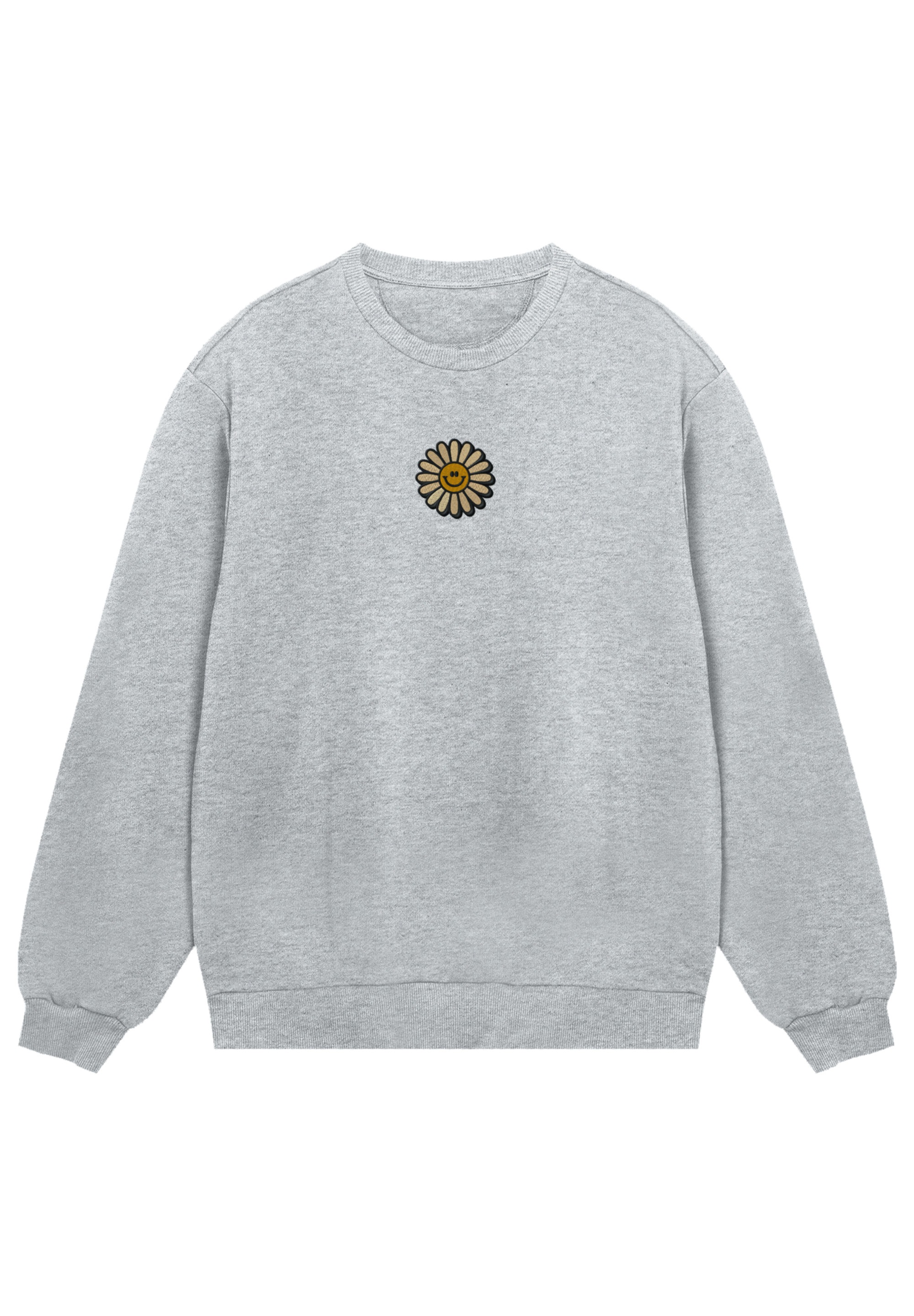 F4NT4STIC Sweatshirt »Happy Flower Bestickt«, Premium Qualität