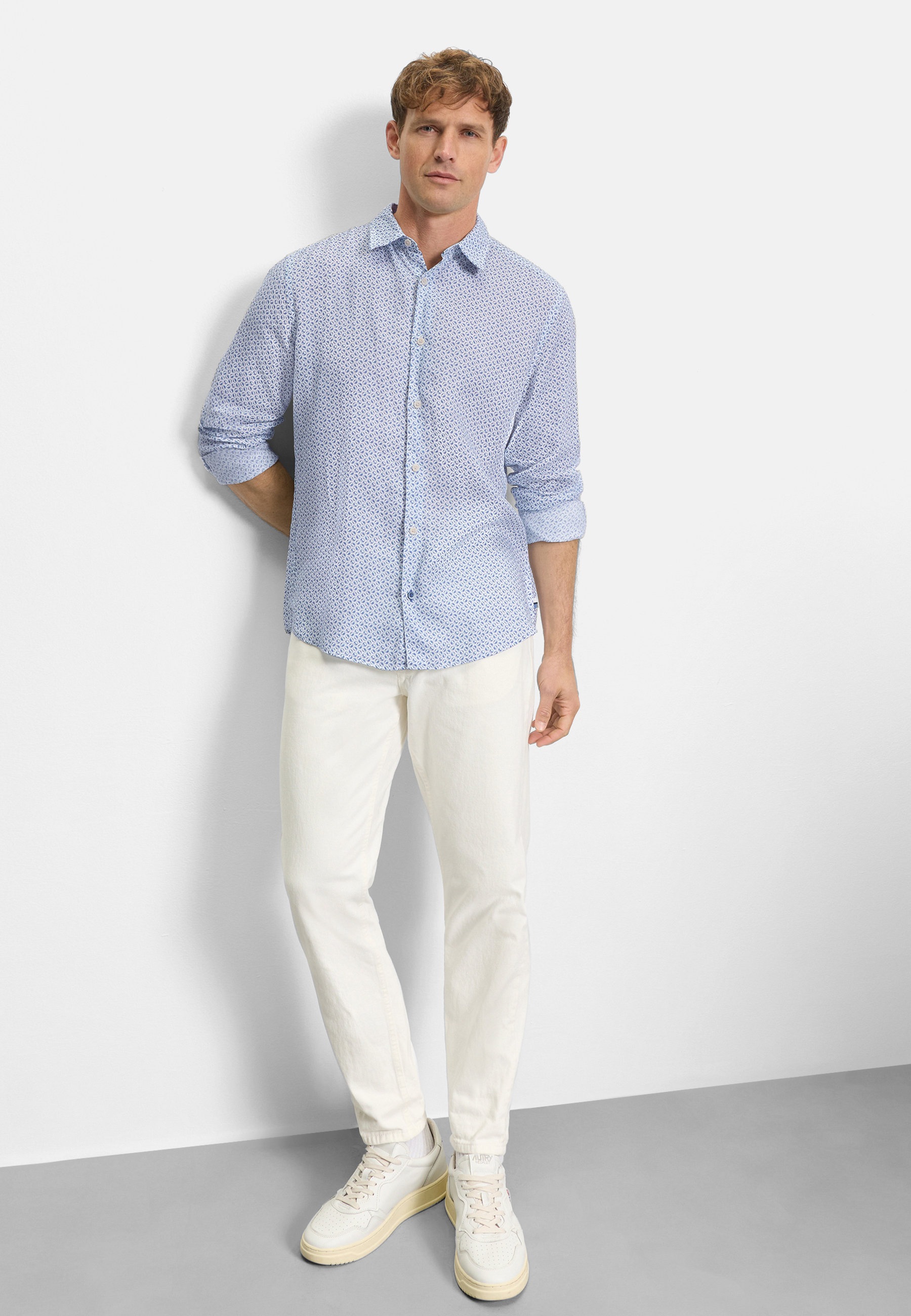 OLYMP Casual Regular Fit Kent Long Sleeve Shirt Blue XL 5