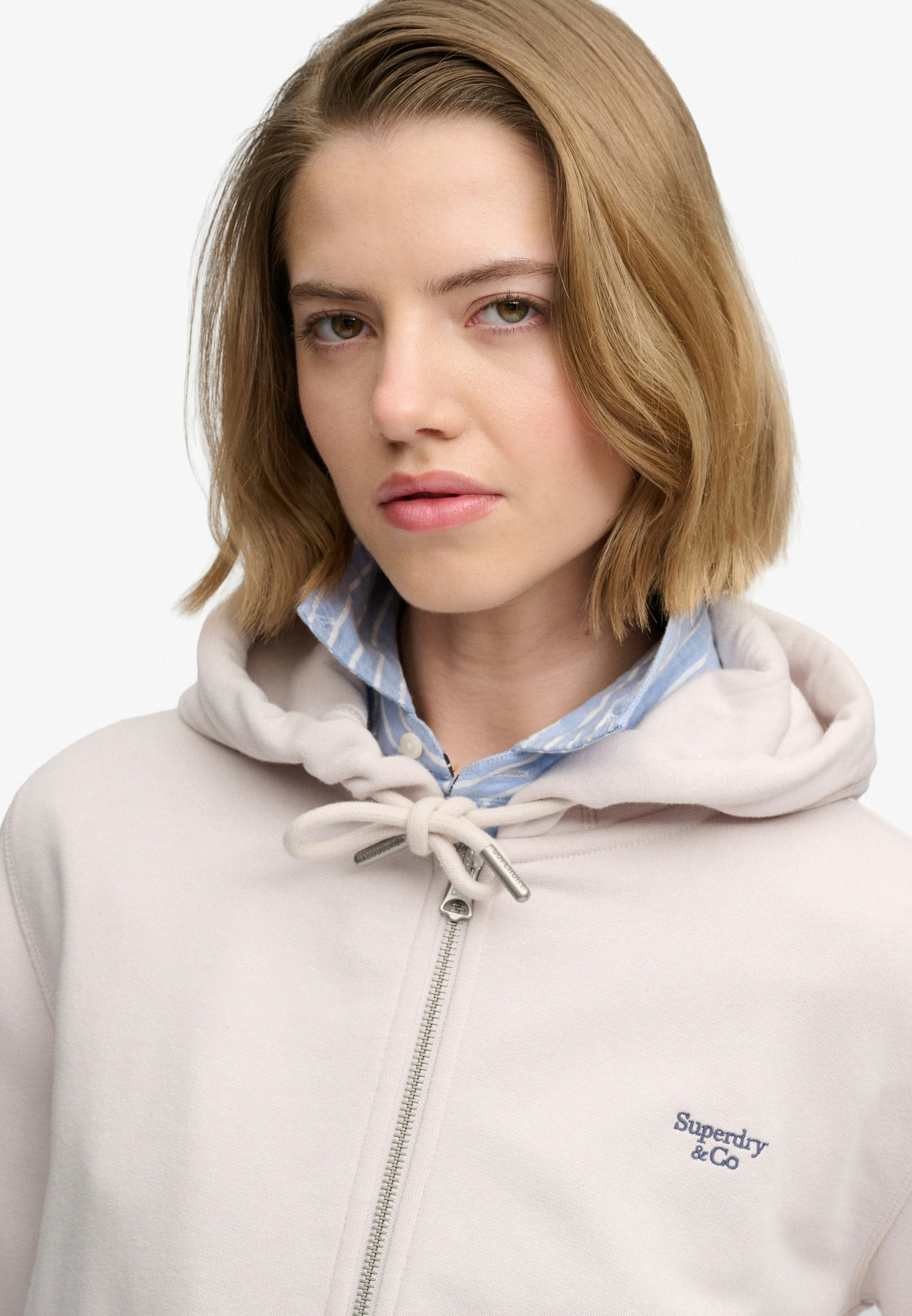 Superdry Kapuzensweatjacke »SIGNATURE EMB ZIPHOOD« Baumwollmischung, relaxed fit