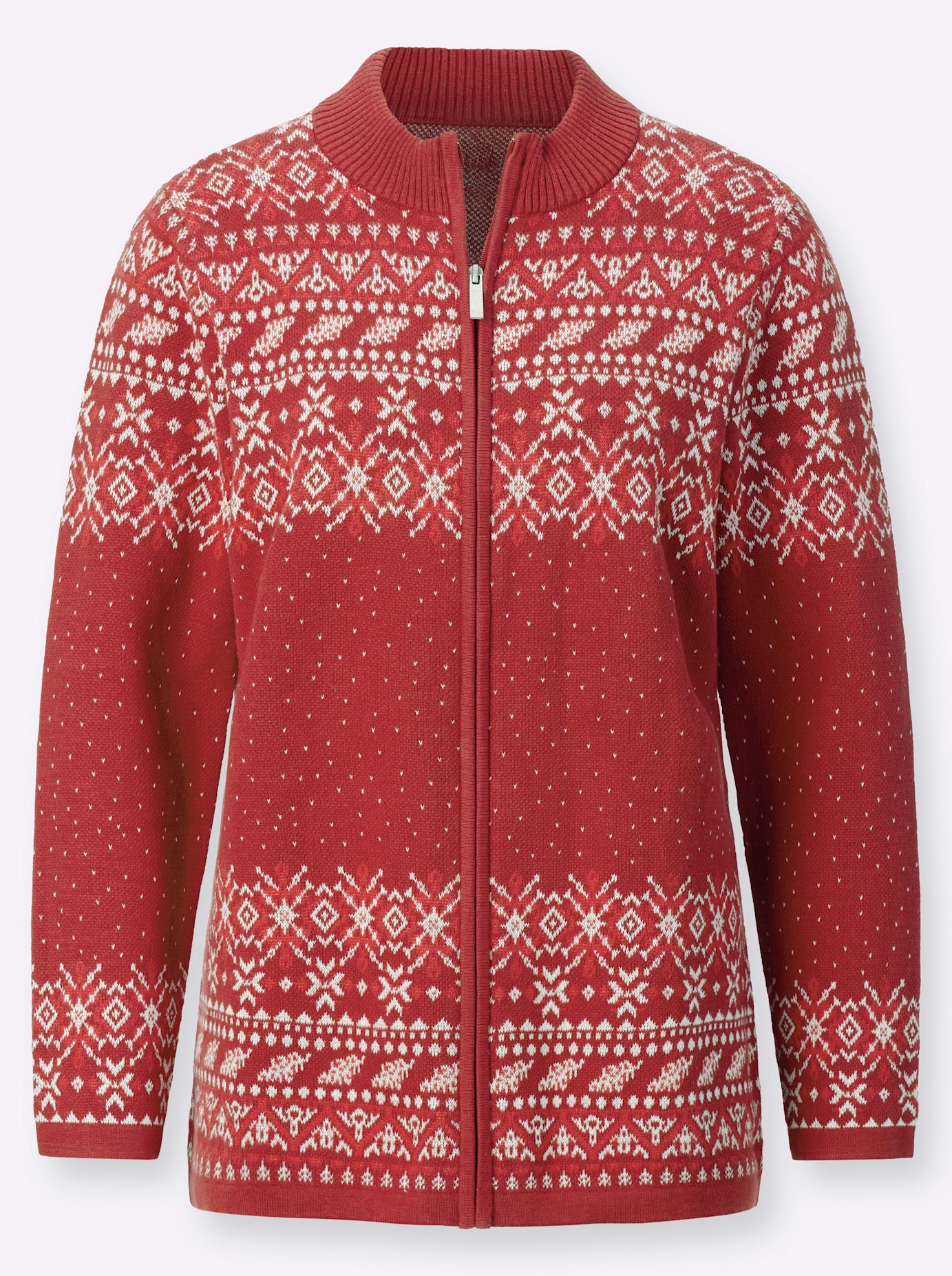 Classic Basics Jacquardstrickjacke