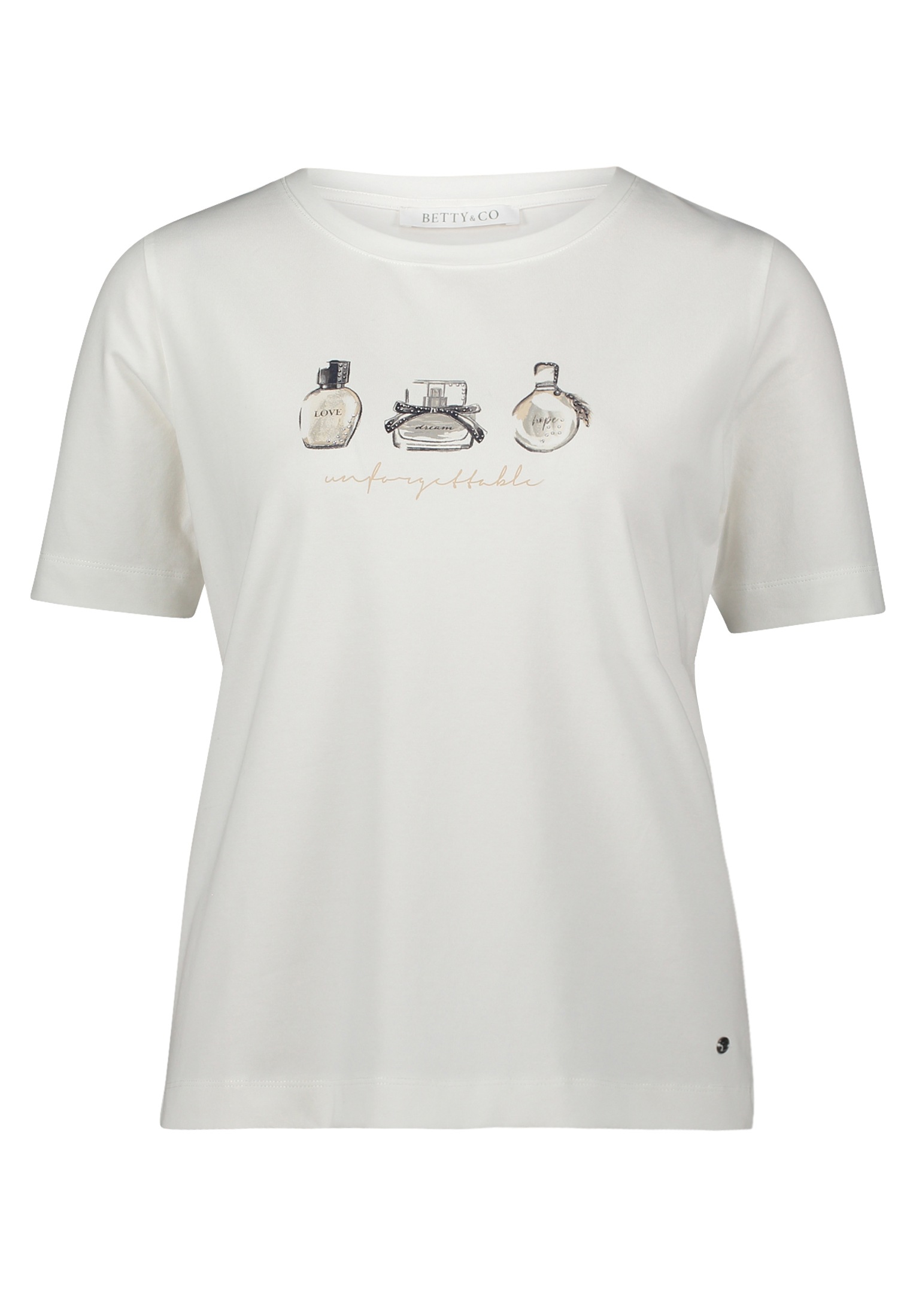 Betty&Co Kurzarmshirt "Damen Casual-Shirt mit Print" 1 Stk. tlg. günstig online kaufen