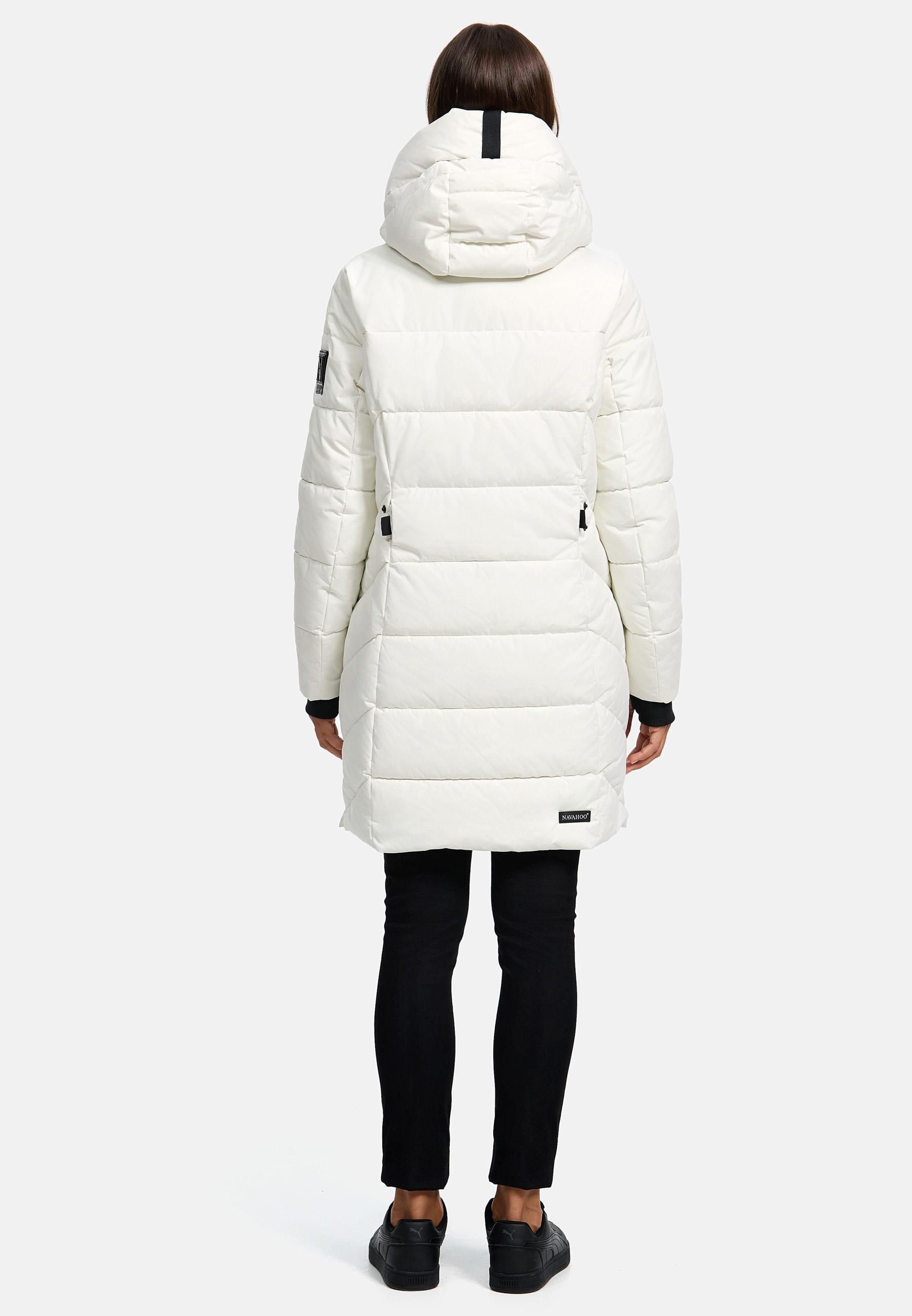 Navahoo Steppmantel »Knutschilein«, Stylischer Damenmantel mit abnehmbarem Fleece-Kragen
