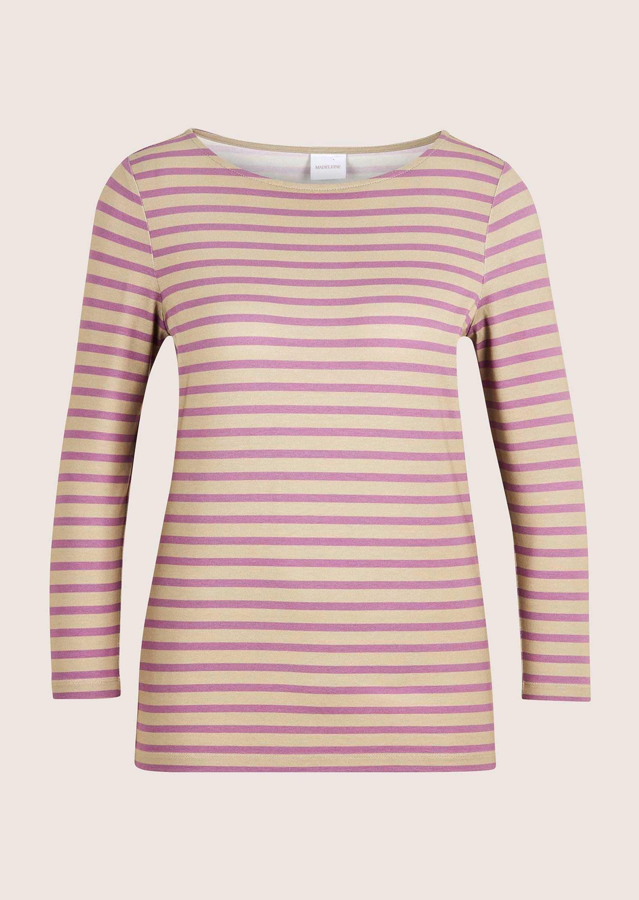 MADELEINE 3/4-Arm-Shirt "Shirt Ringelshirt mit U-Boot-Ausschnitt, Halbarm" günstig online kaufen