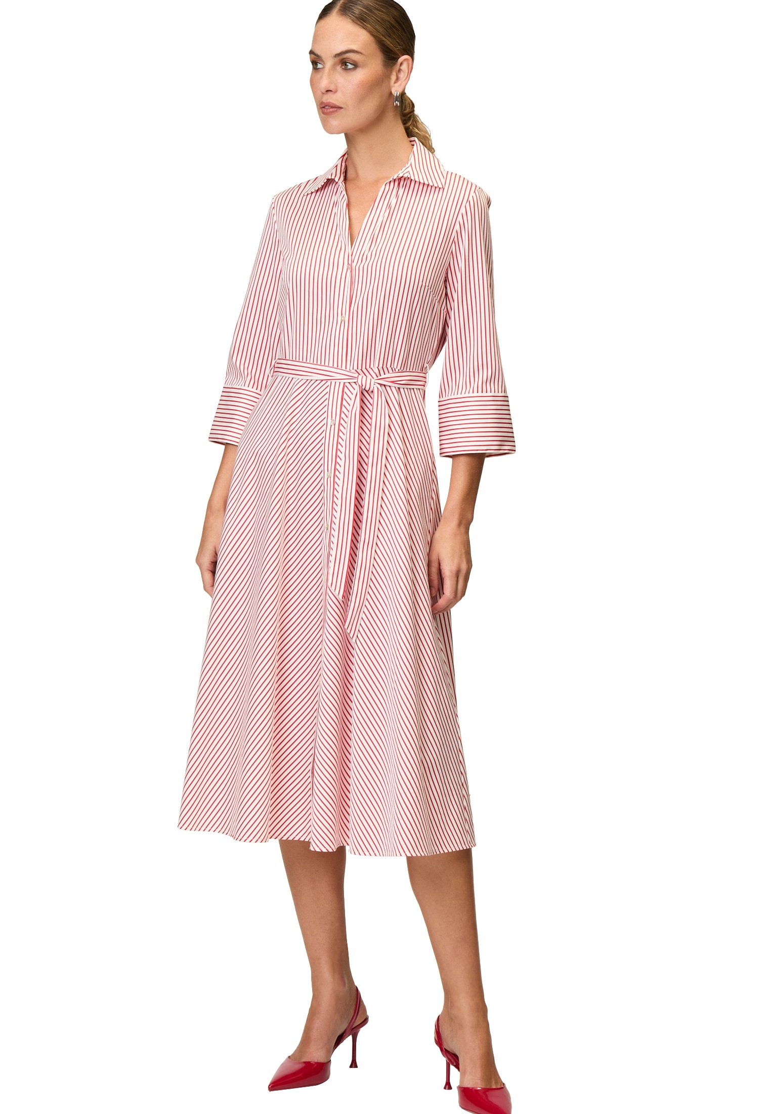 Zero Midikleid "zero Damen Sommerkleid Midikleid mit Bindegürtel", Knopflei günstig online kaufen