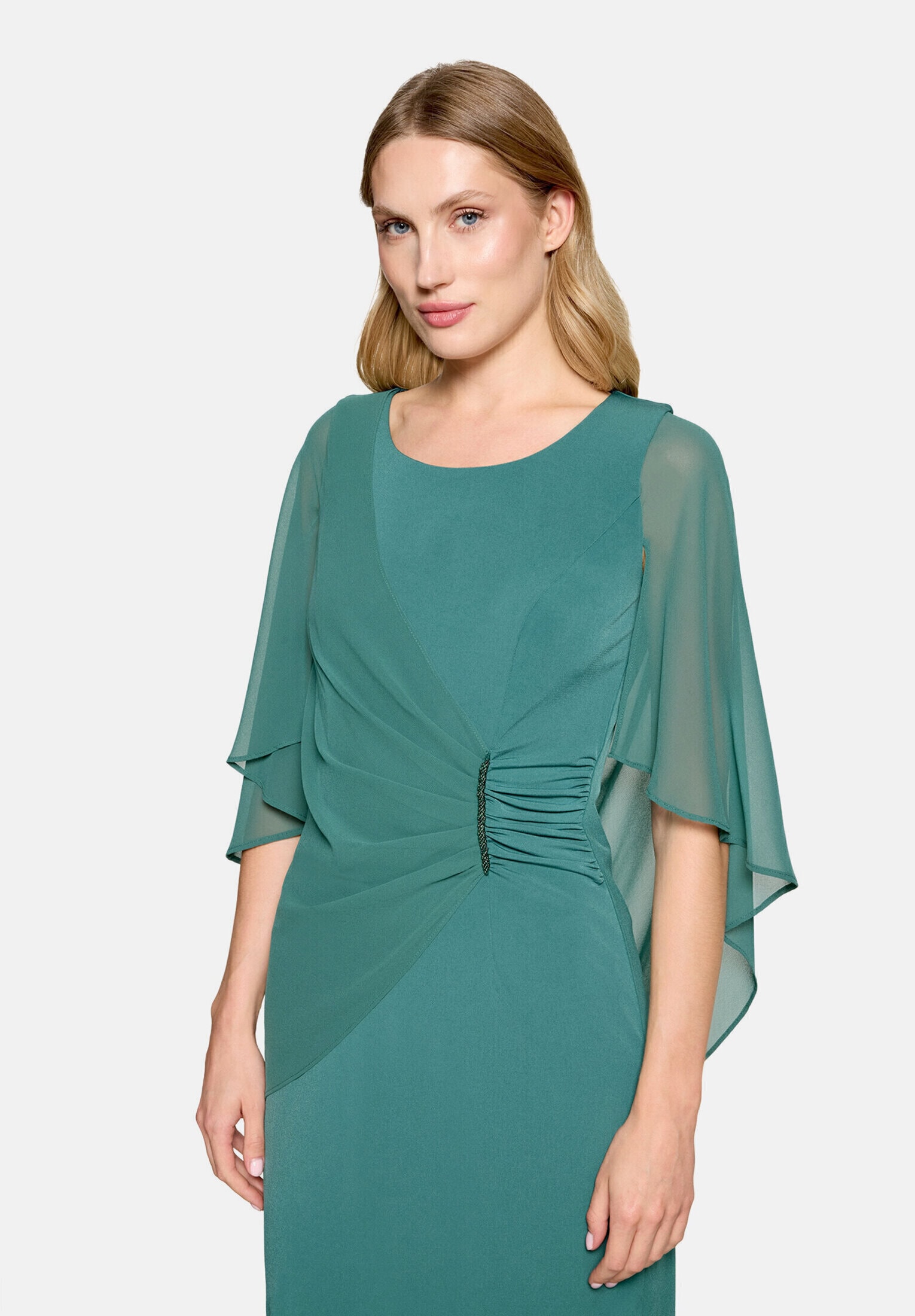 Vera Mont Cocktailkleid »Damen mit Raffung« Ohne Tasche Materialmix