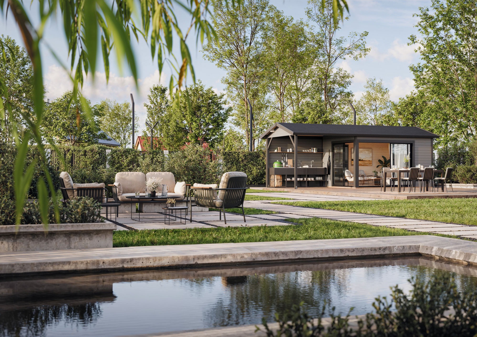 Palmako Gartenhaus »Amanda Slide Plus« verschiedene Farben