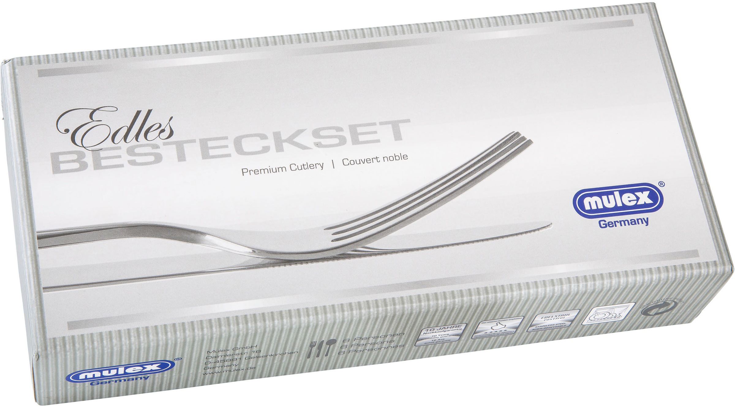 Mulex Besteck-Set »Iowa 18.10, mit angenehmer Haptik«, (Set, 60 tlg.), zeitloser Chic, spülmaschinengeeignet