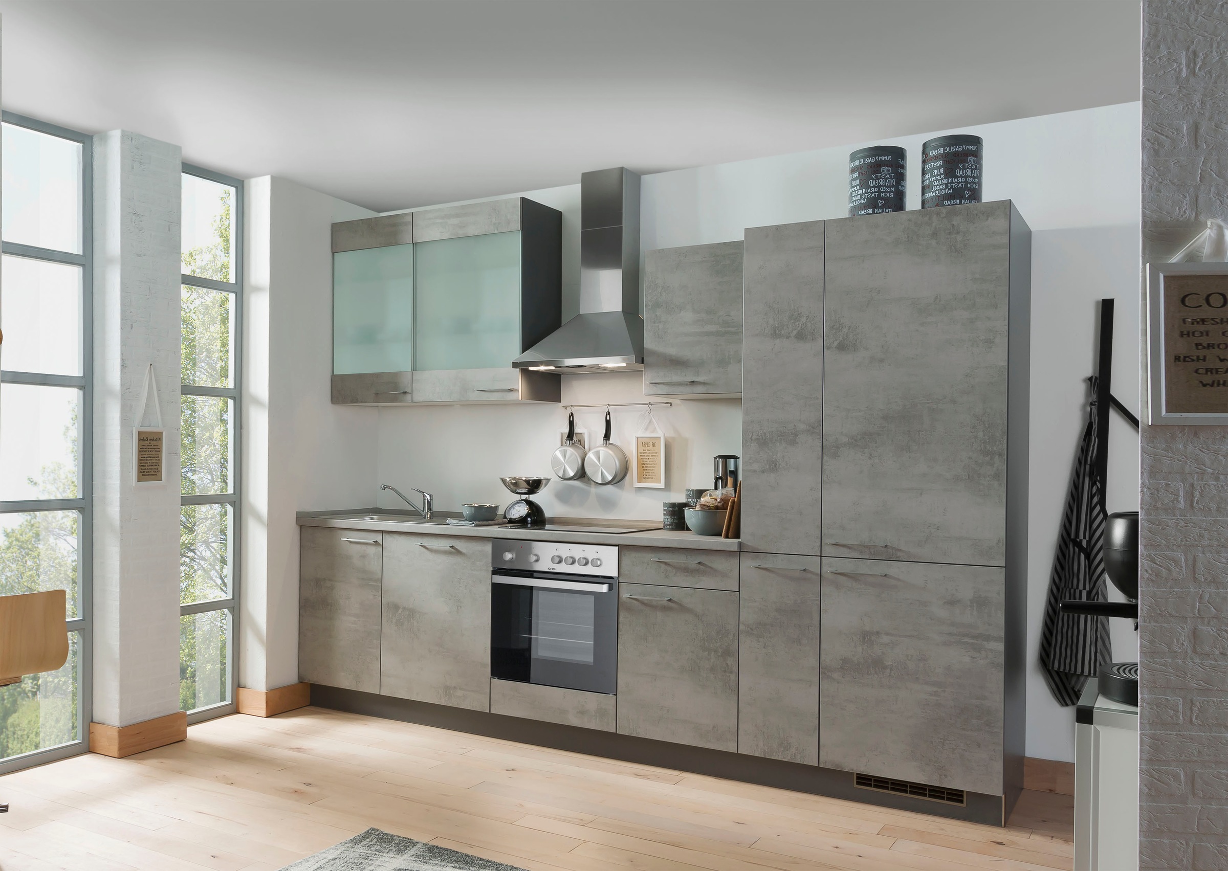 KOCHSTATION Küchenzeile ""KS-Trea", wahlweise mit E-Geräten, höhenverstellb günstig online kaufen