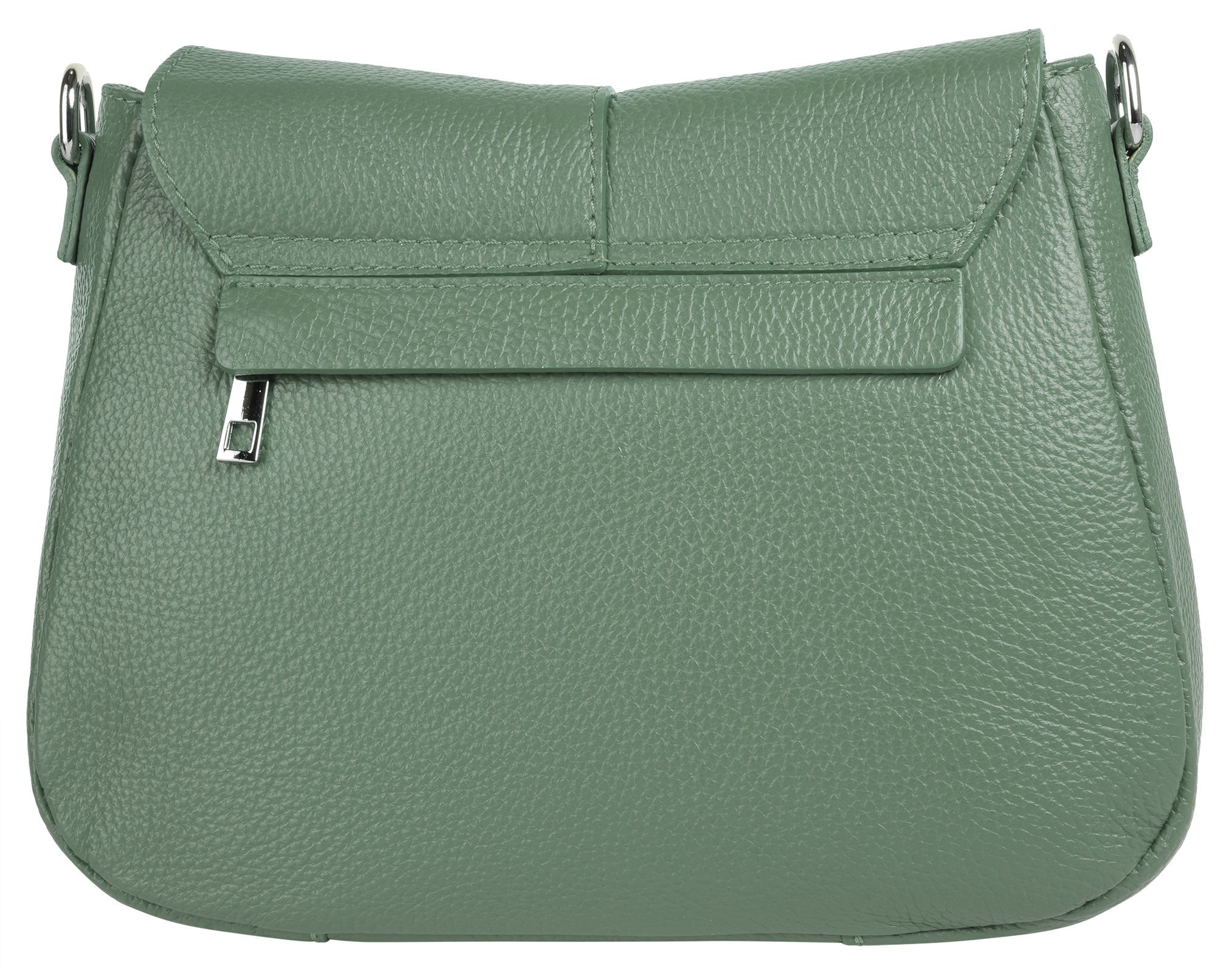 Umhängetasche CLUTY, Damen, Gr. B/H/T: 23cm x 18cm x 8cm onesize, grün, Leder, leicht glänzend, unifarben, Taschen Umhängetasche, echt Leder, Made in Italy 3