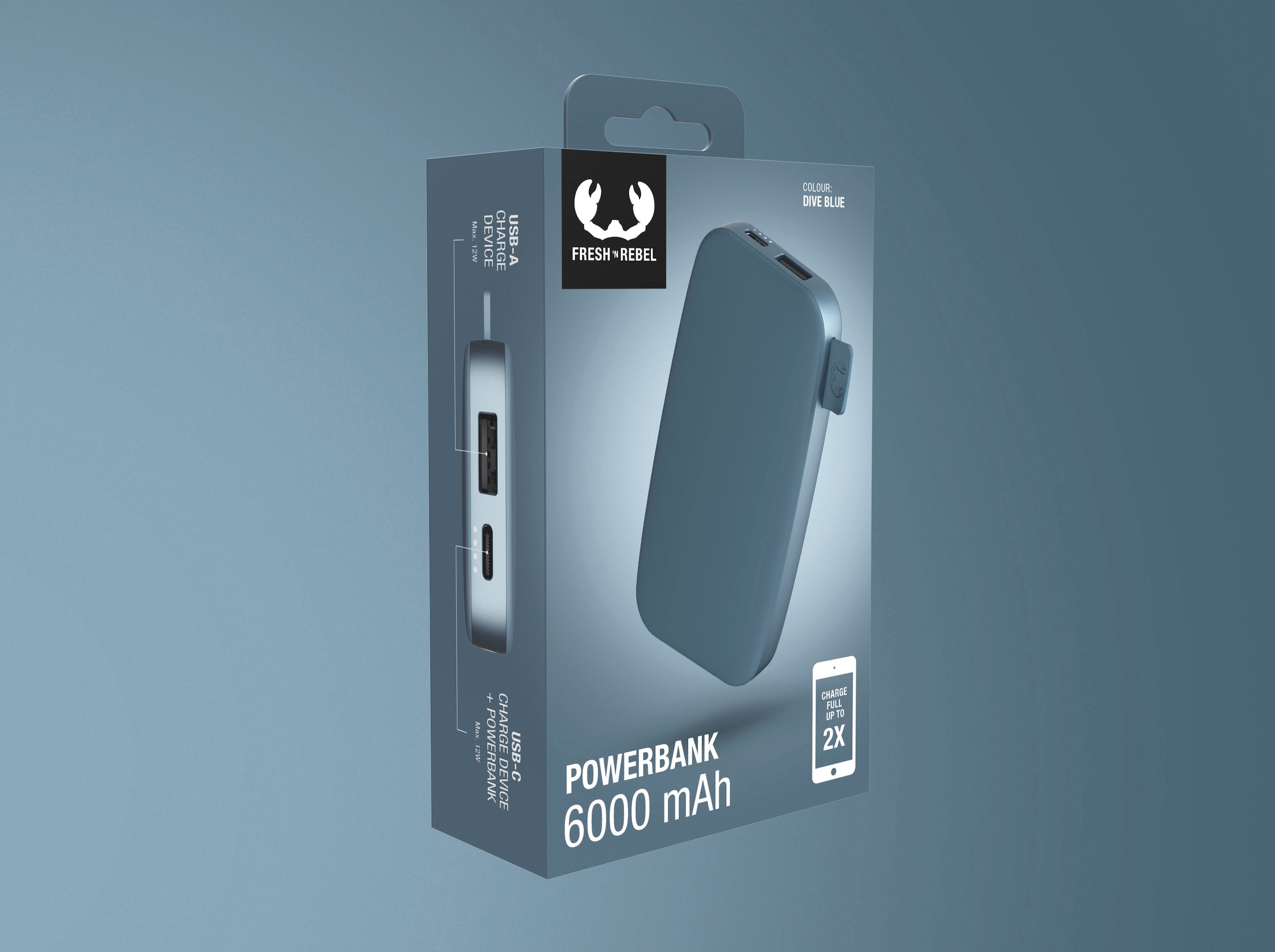 Fresh´n Rebel Powerbank »Power Pack 6000mAh mit USB-C, Fast Charge«, 5 V