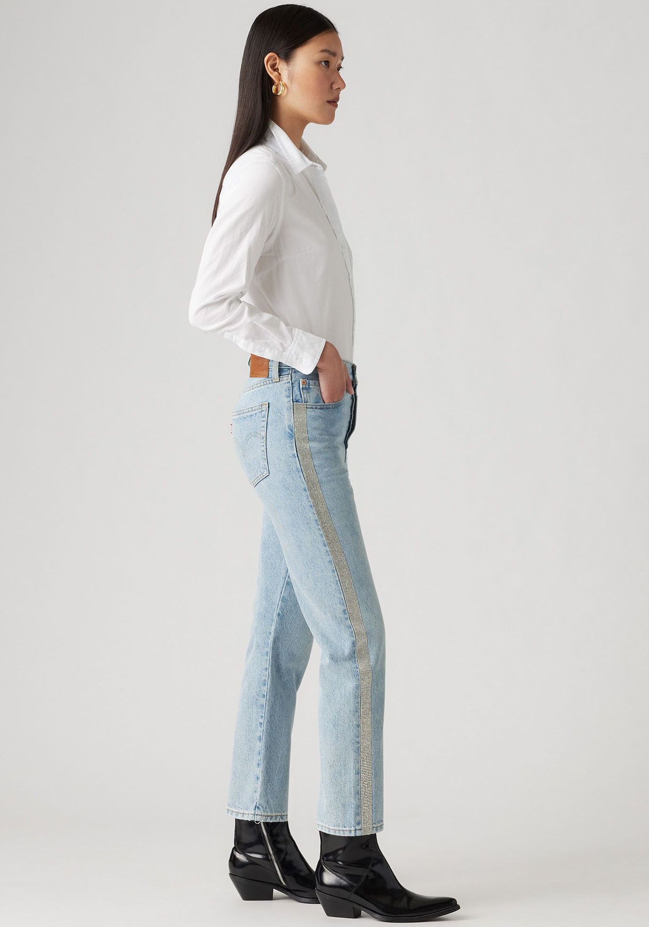 Levi's® 7/8-Jeans »501 CROP«, mit Glitzerdetails an Seitennähten