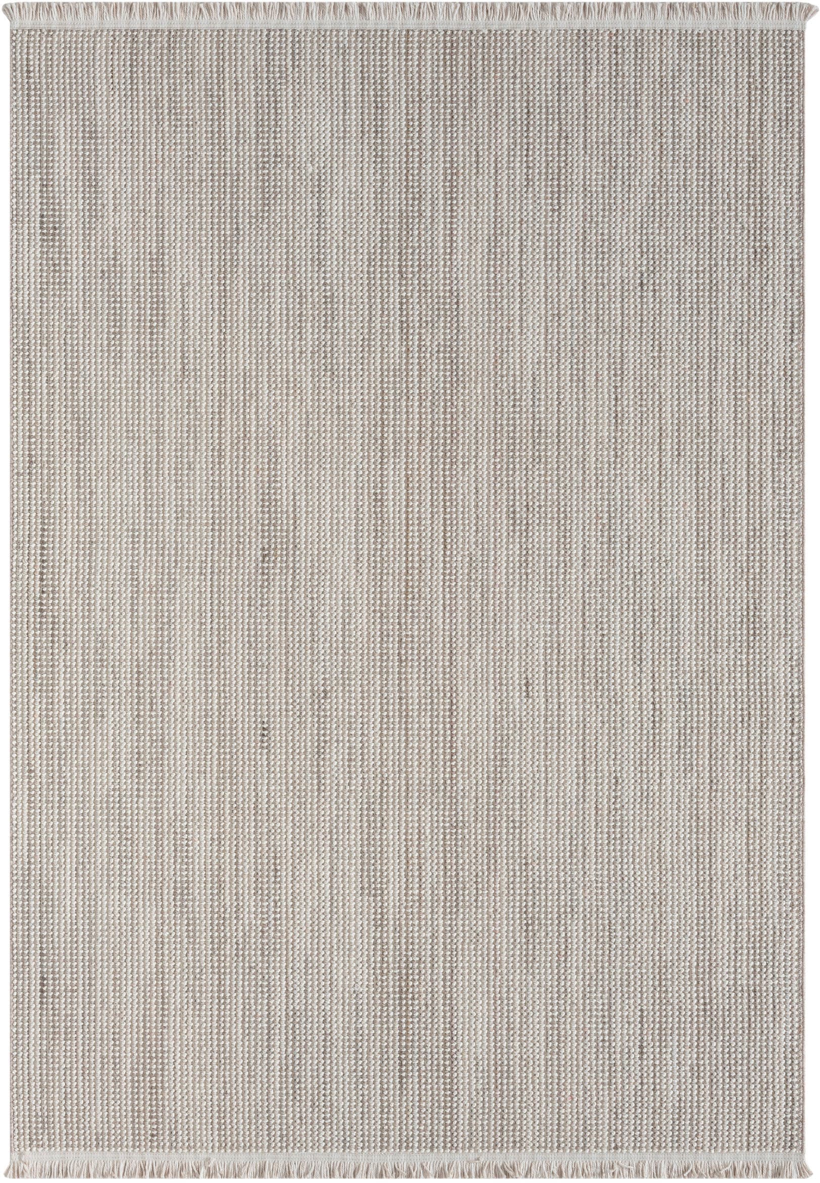my home Teppich »Vals«, rechteckig, 7 mm Höhe, Uni Farben, meliert, Sisal-Optik, auch in rund erhältlich, mit Fransen