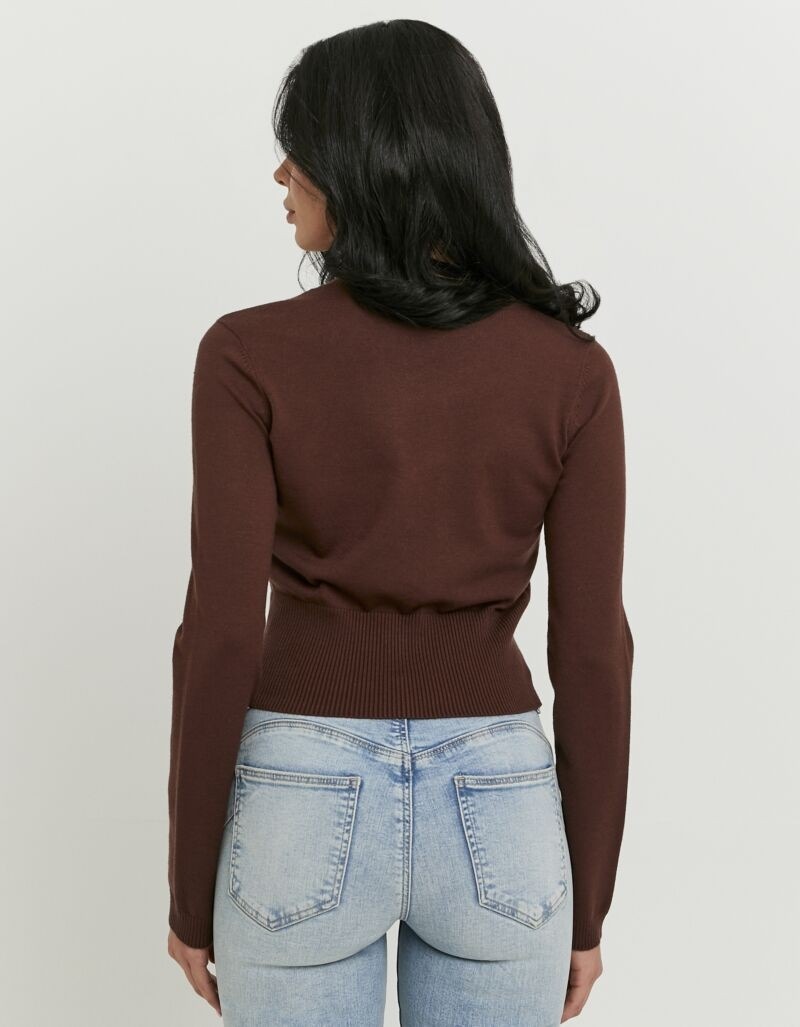 Thumbnail - Tally Weijl Strickjacke "SCAVIFRANKI" Materialmix, Basic, kürzer geschnitten