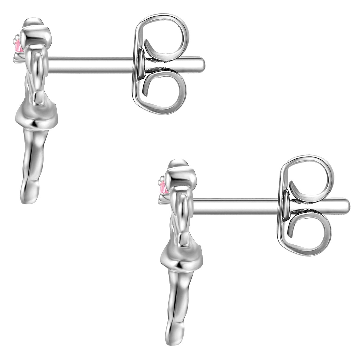Glanzstücke München Paar Ohrstecker »Set: LLL30« Ohrstecker Sterling Silber Zirkonia rosa